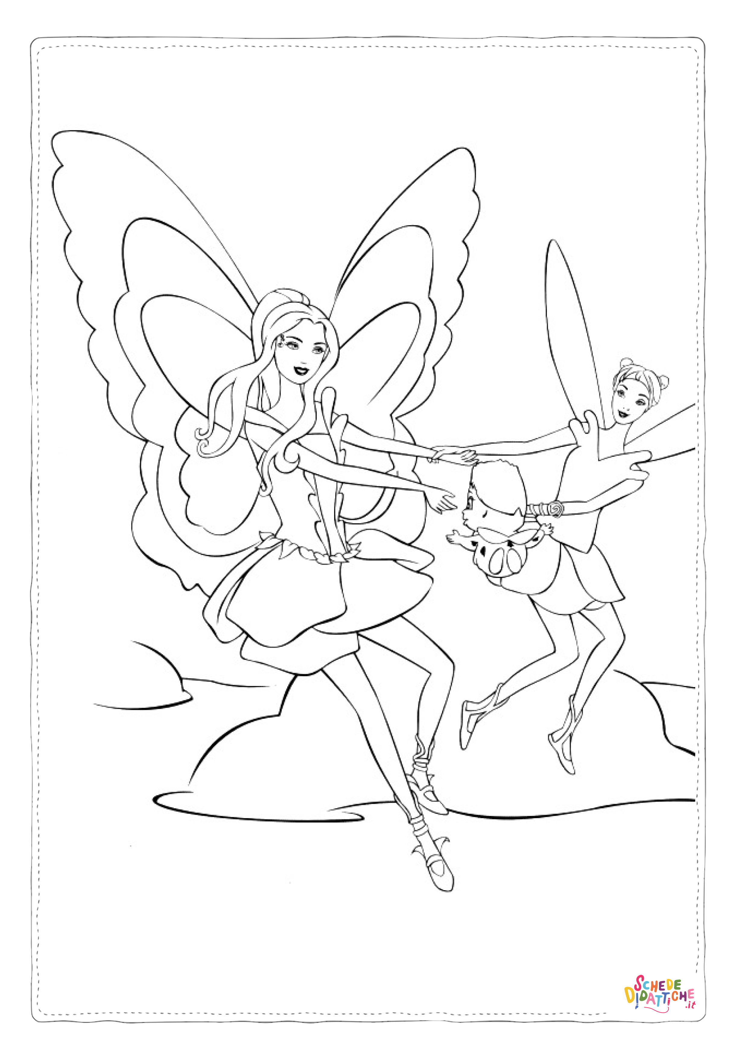 Disegno "Disegno di Barbie Fatina da stampare e colorare 14" Disegno di Barbie Fatina da stampare e colorare 14
