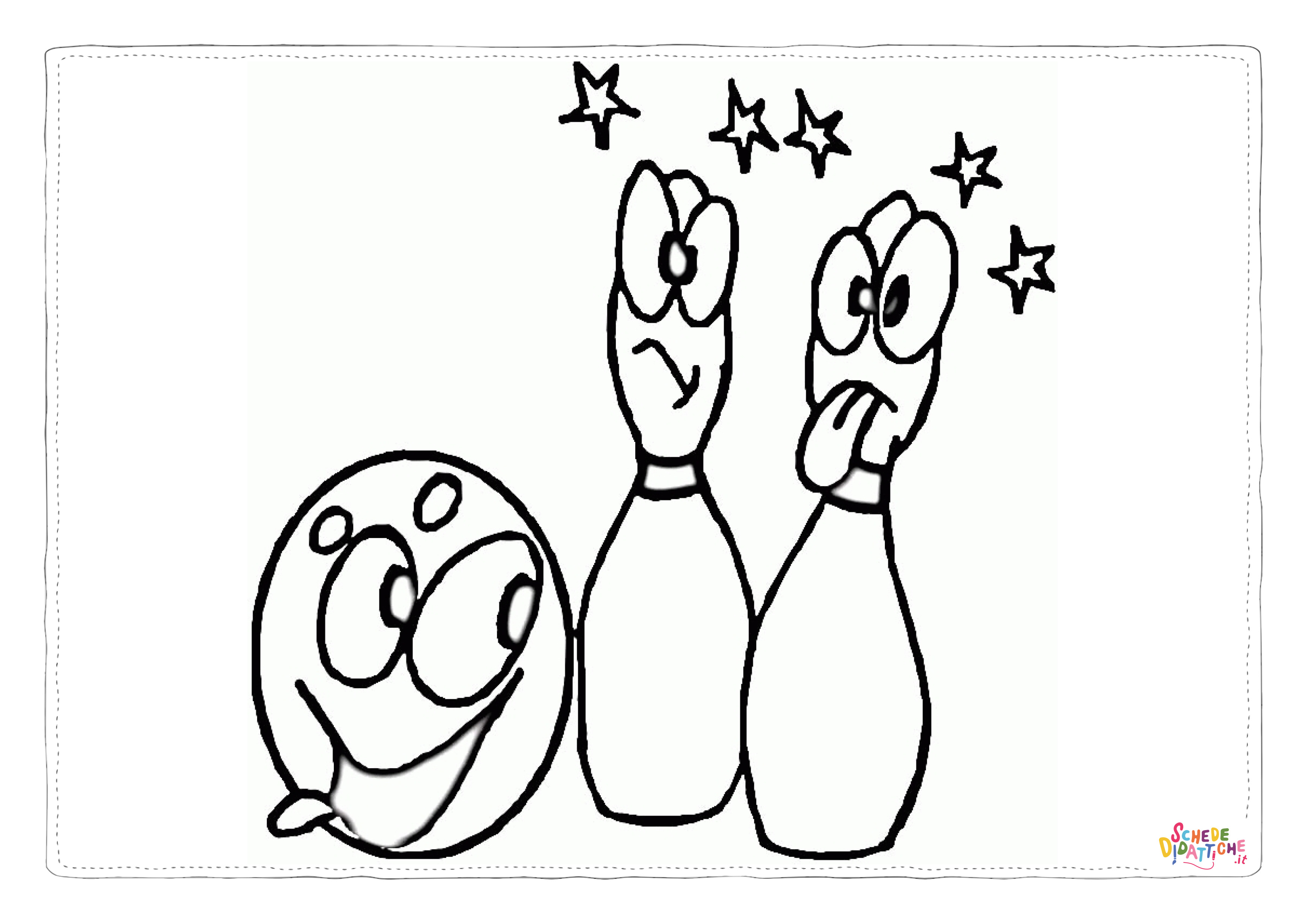 Disegno di bowling da stampare e colorare 6