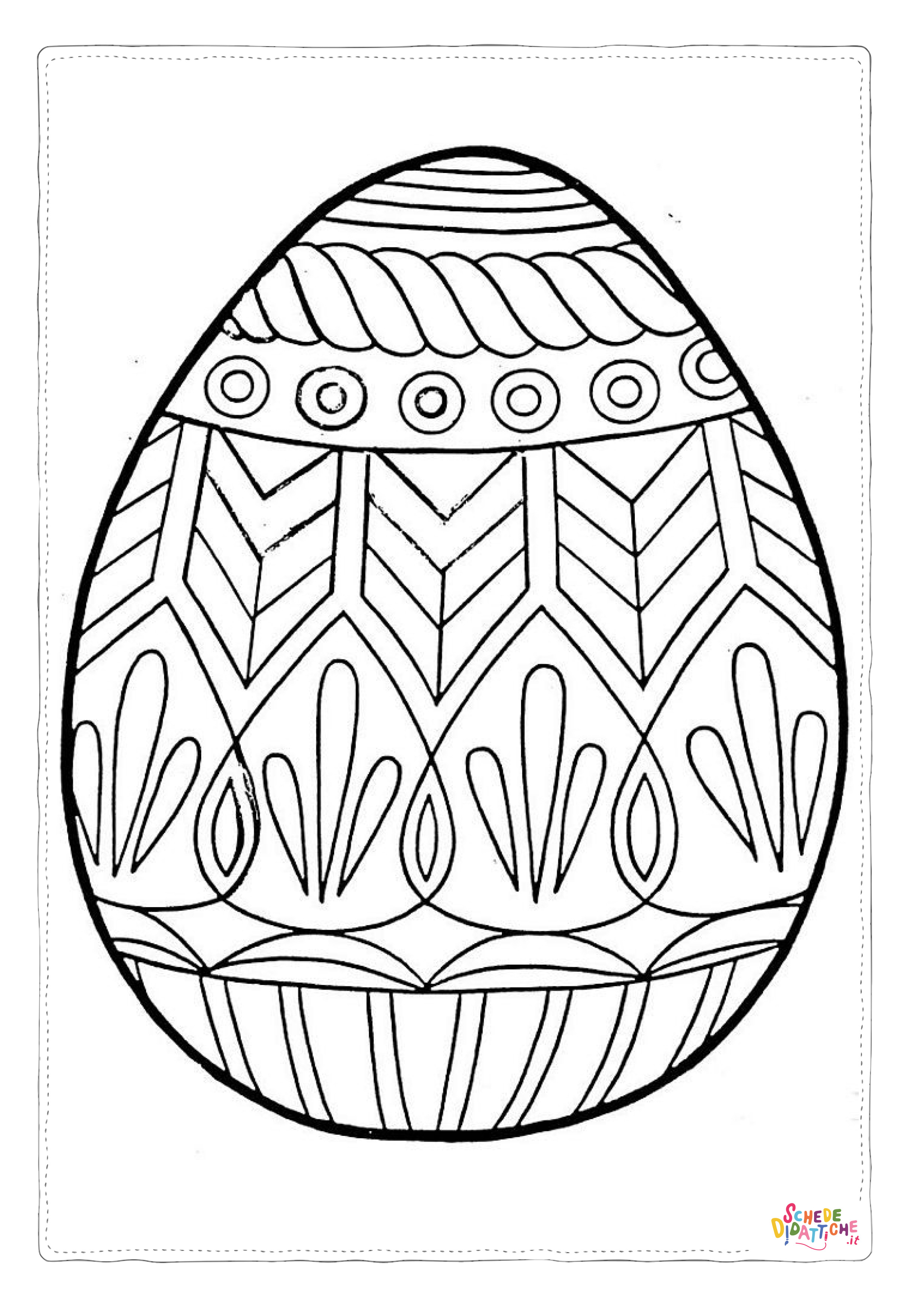 Disegno "Disegno di uovo di Pasqua da stampare e colorare 27" Disegno di uovo di Pasqua da stampare e colorare 27
