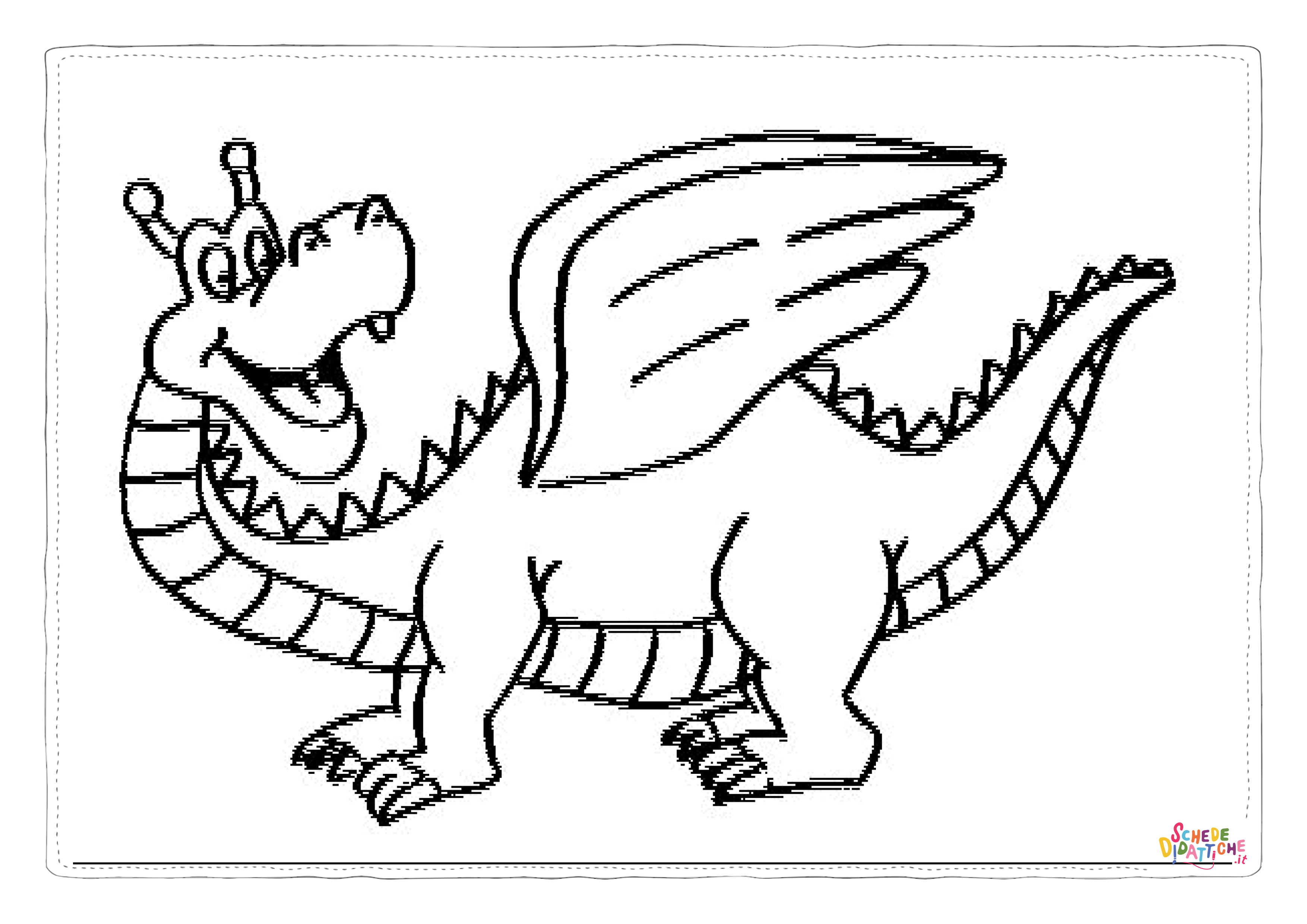 Disegno "Disegno di dragone da stampare e colorare 16" Disegno di dragone da stampare e colorare 16