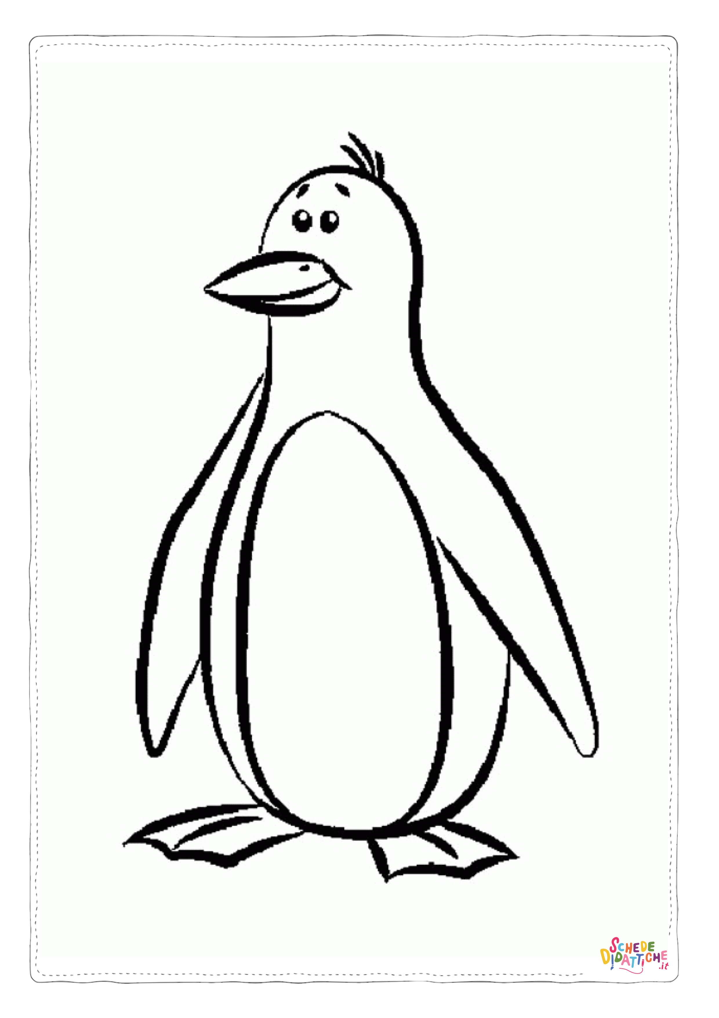 Disegno di pinguino da stampare e colorare 8