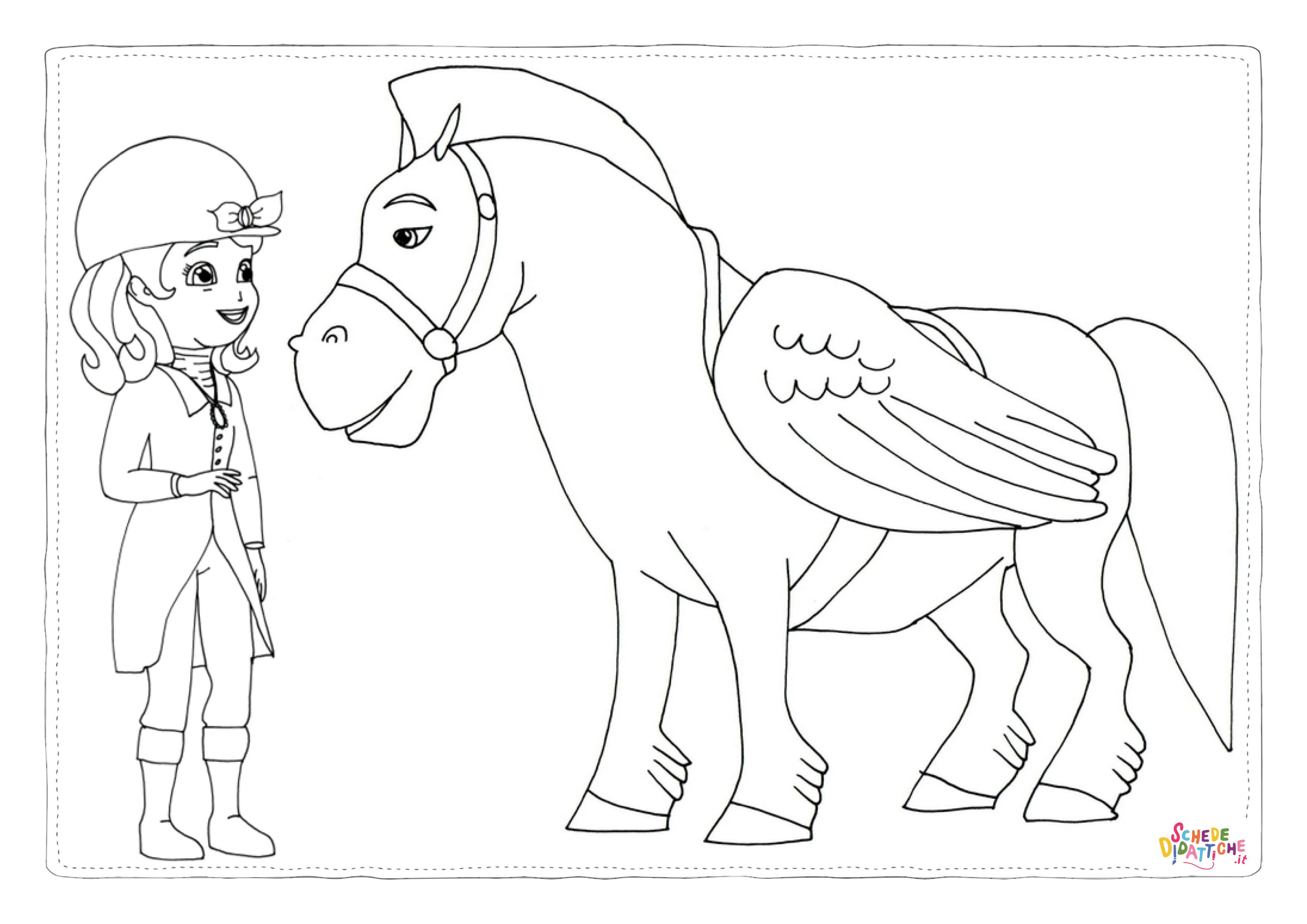 Disegno "Disegno di equitazione da stampare e colorare 31" Disegno di equitazione da stampare e colorare 31