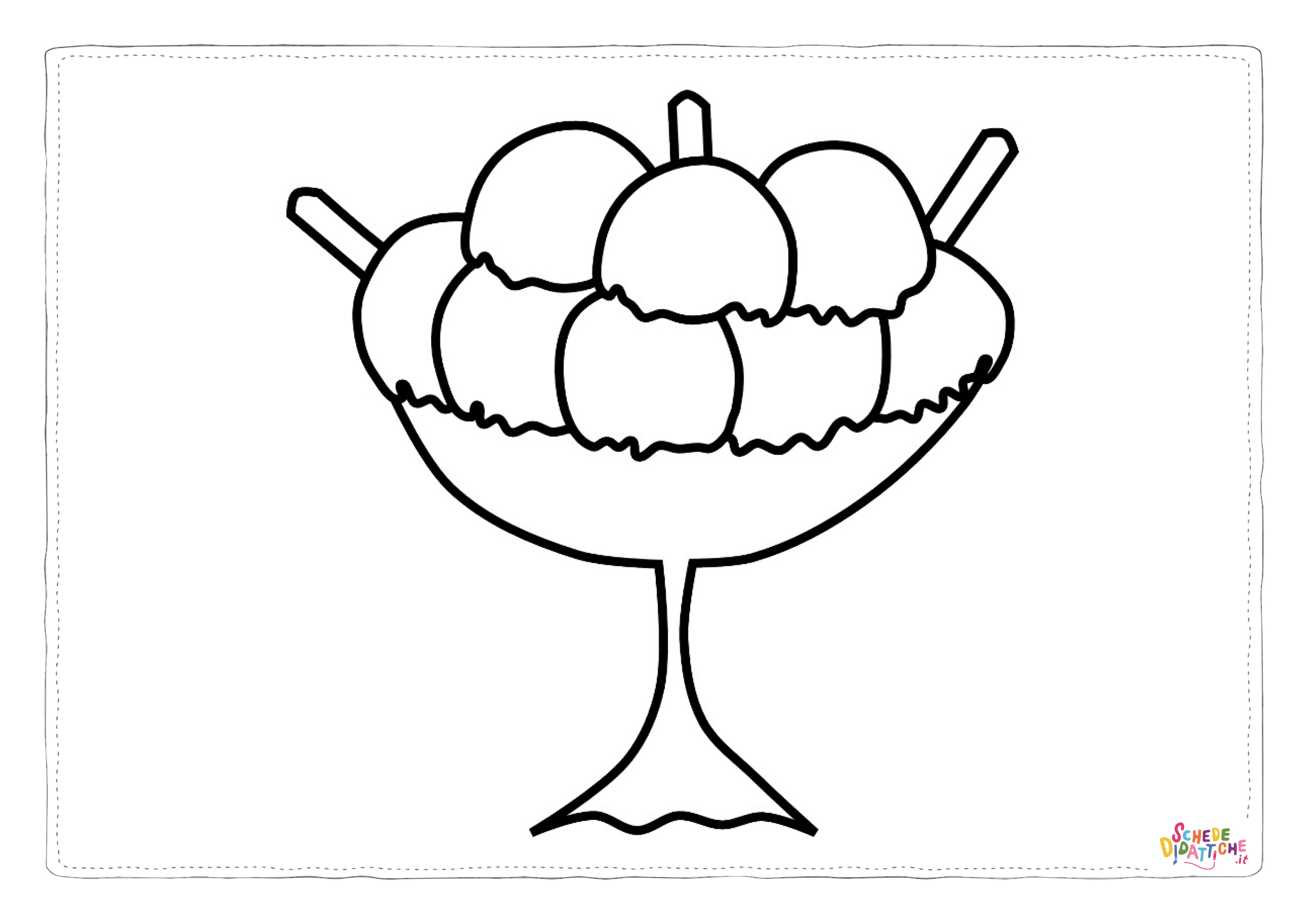 Disegno di gelato da stampare e colorare 26