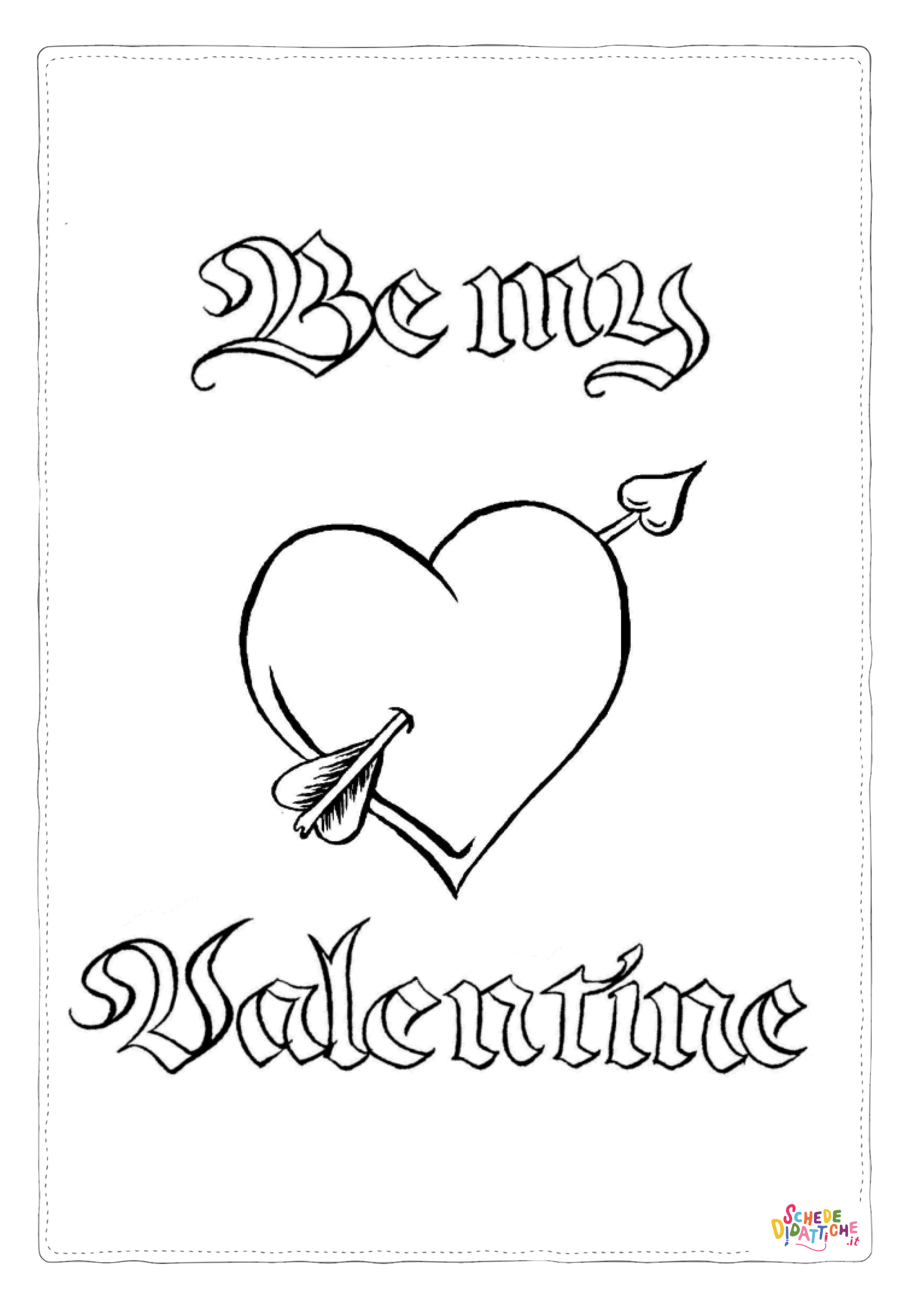 Disegno "Disegno di San Valentino da stampare e colorare 14" Disegno di San Valentino da stampare e colorare 14