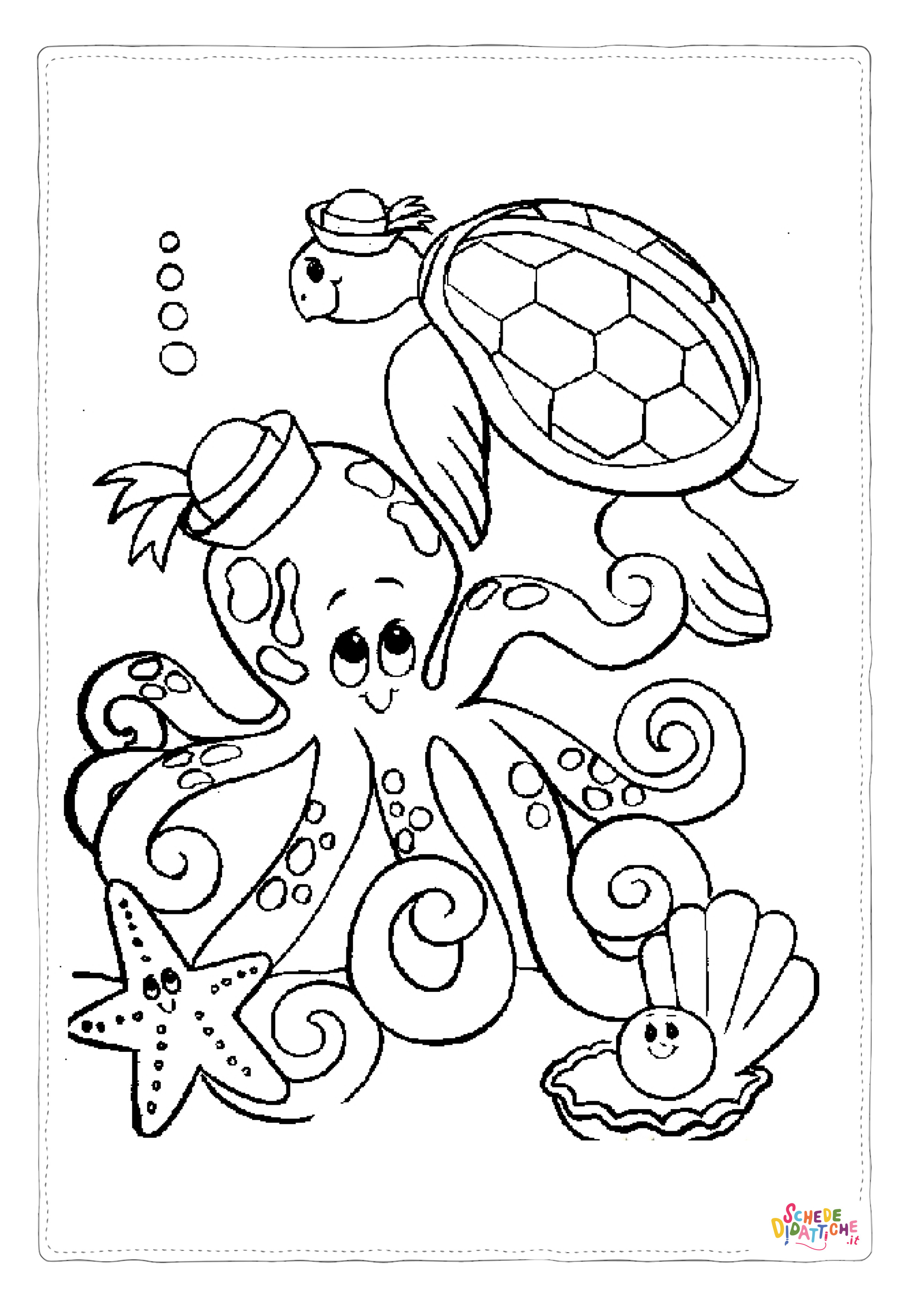 Disegno "Disegno di polpo da stampare e colorare 33" Disegno di polpo da stampare e colorare 33