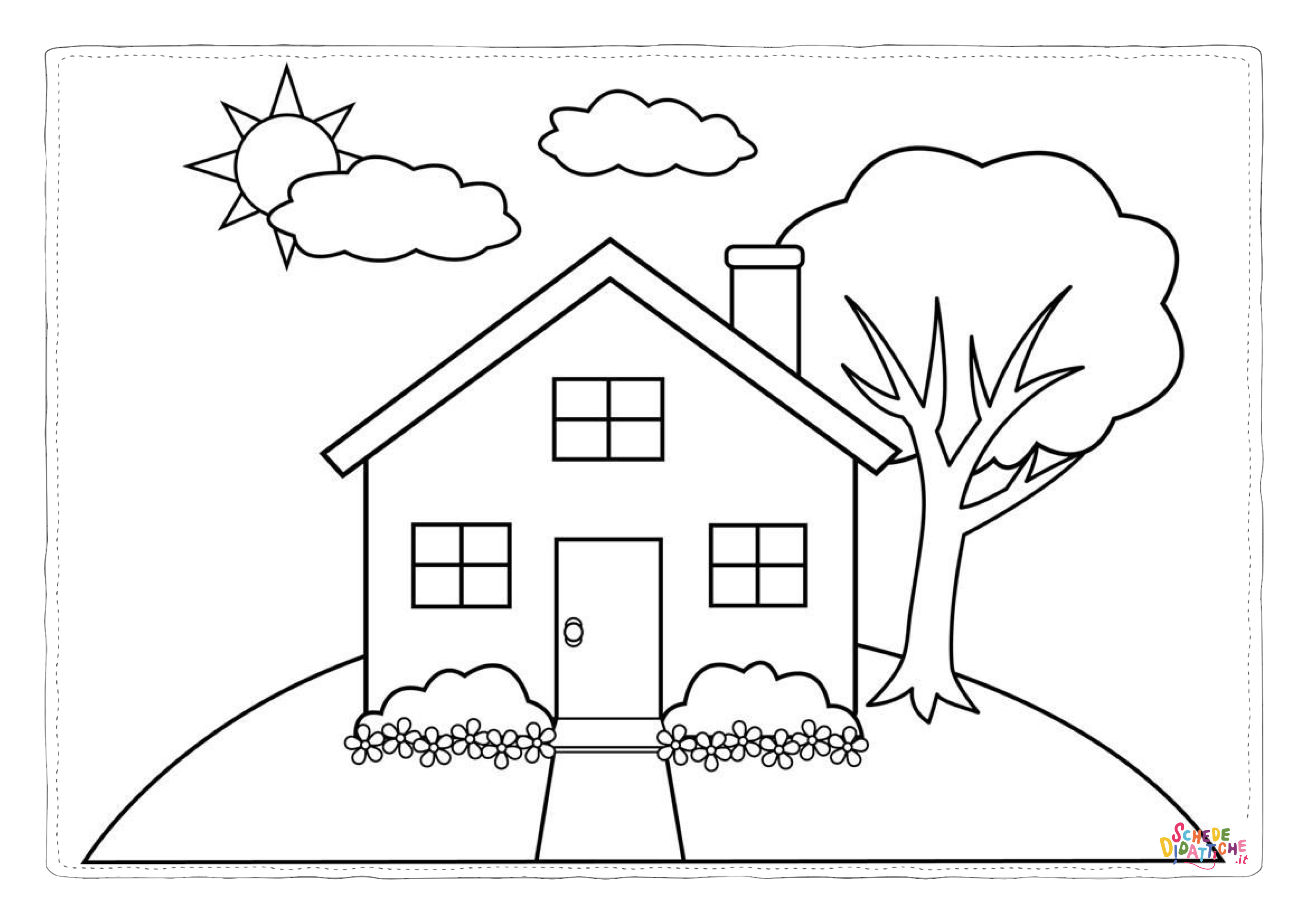 Disegno di casa da stampare e colorare 48