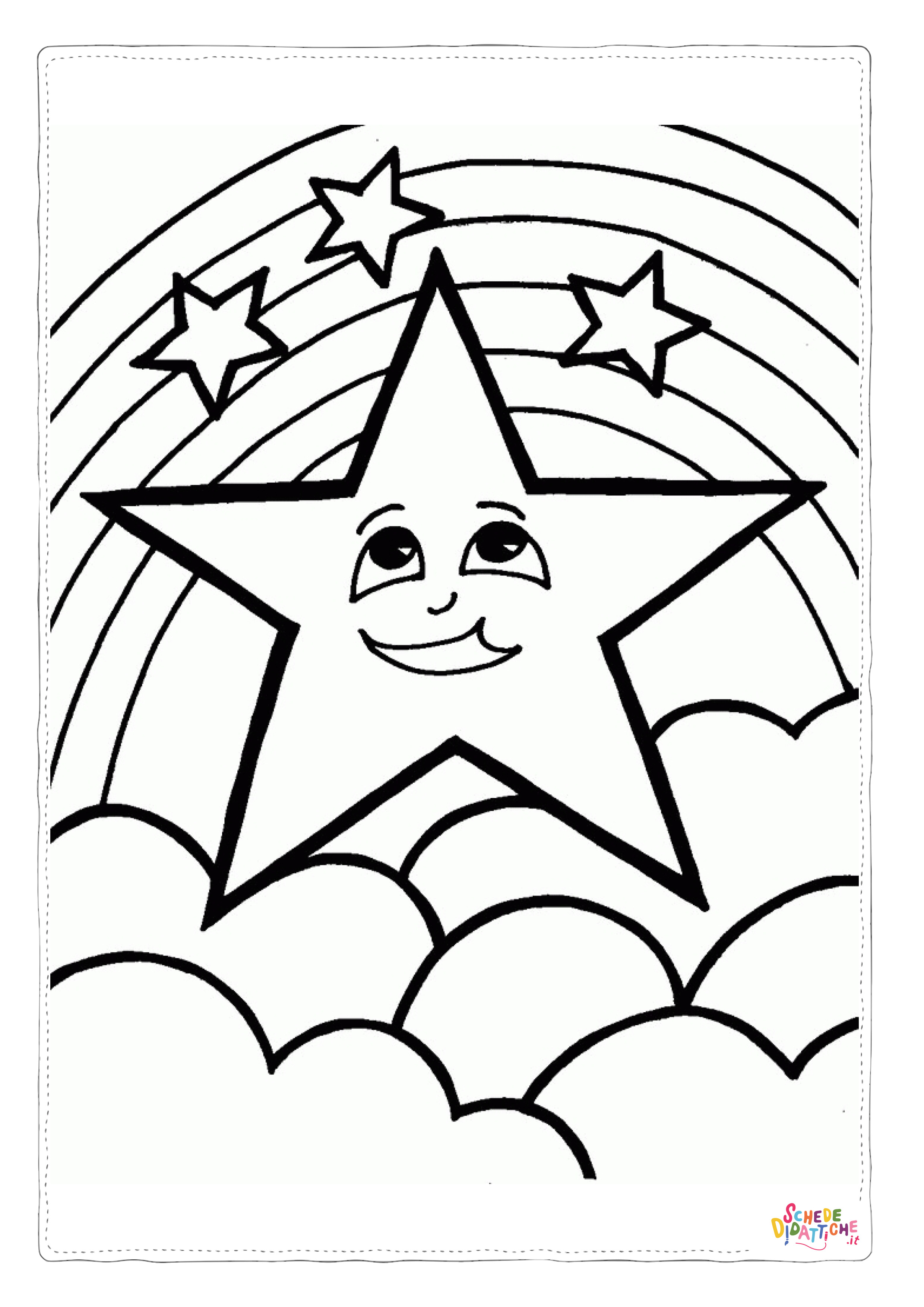 Disegno di stella da stampare e colorare 2