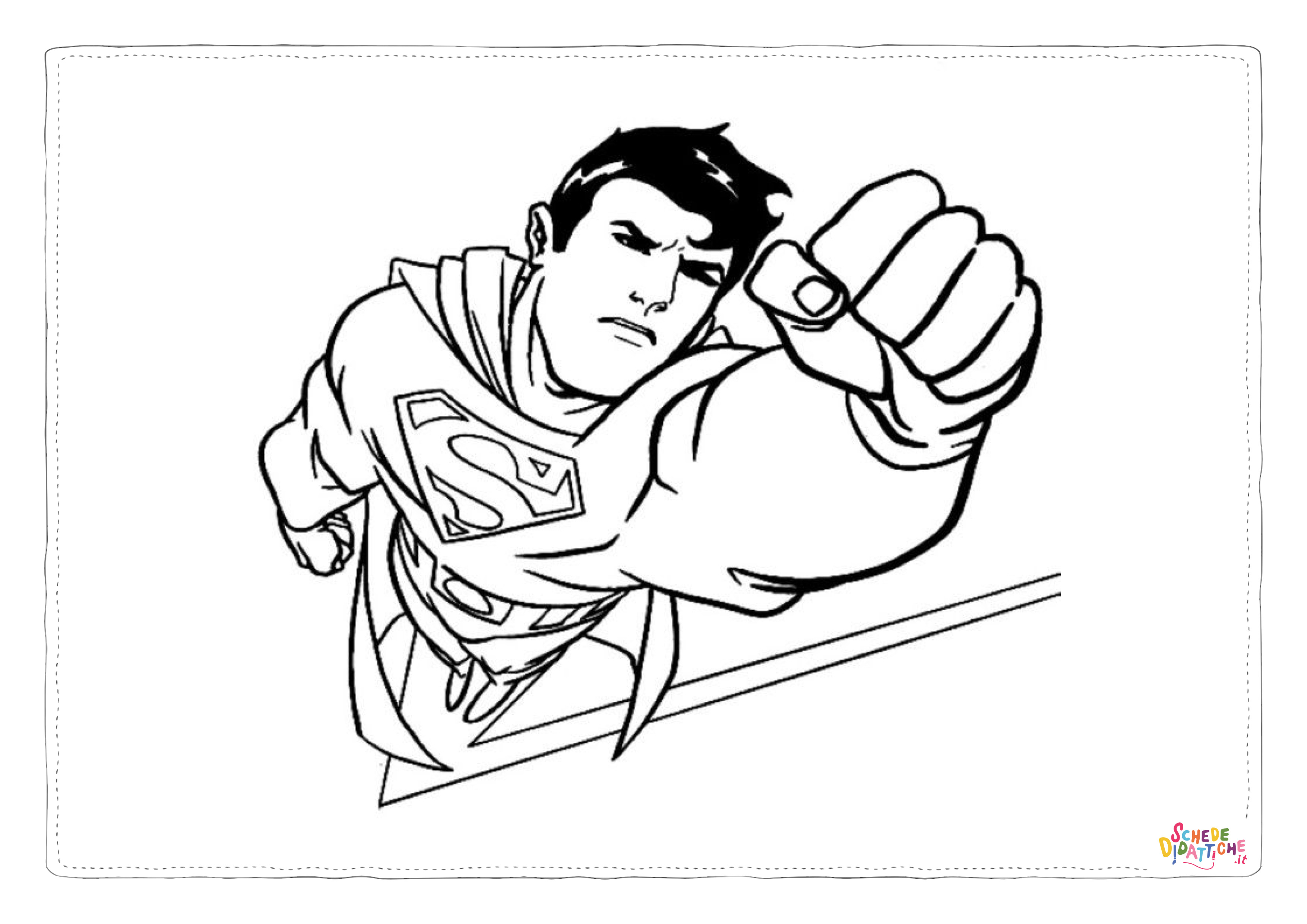 Disegno "Disegno di Superman da stampare e colorare 35" Disegno di Superman da stampare e colorare 35