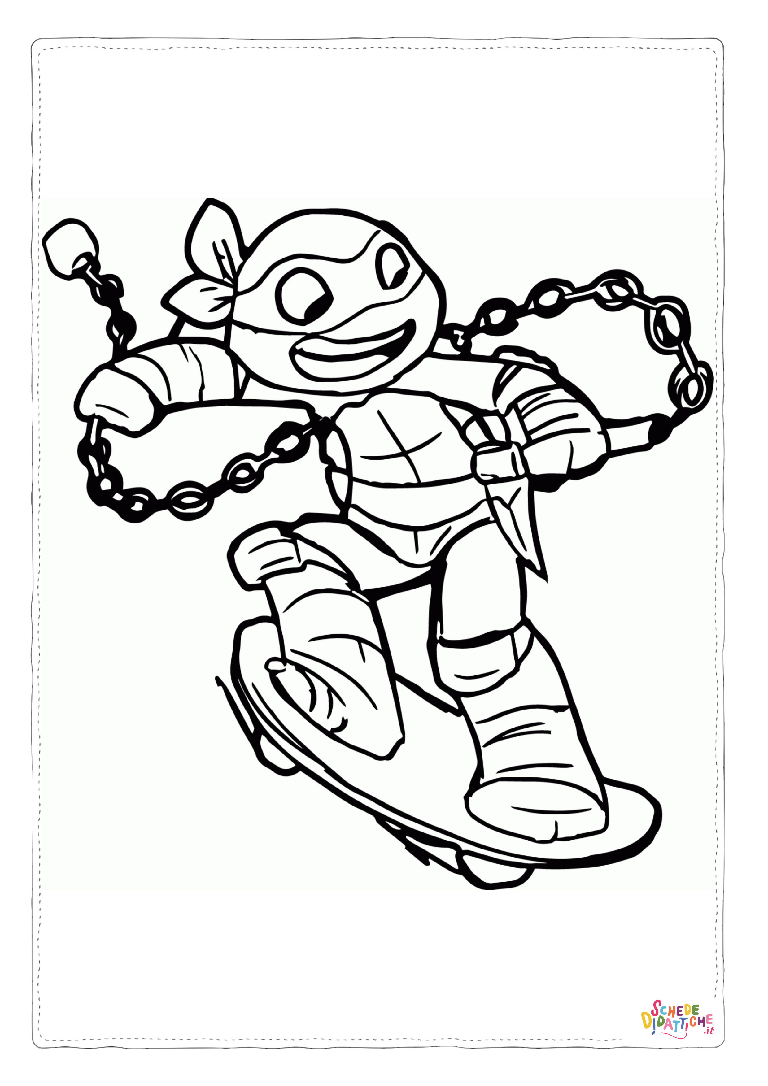 Disegno "Disegno di Tartarughe Ninja da stampare e colorare 22" Disegno di Tartarughe Ninja da stampare e colorare 22