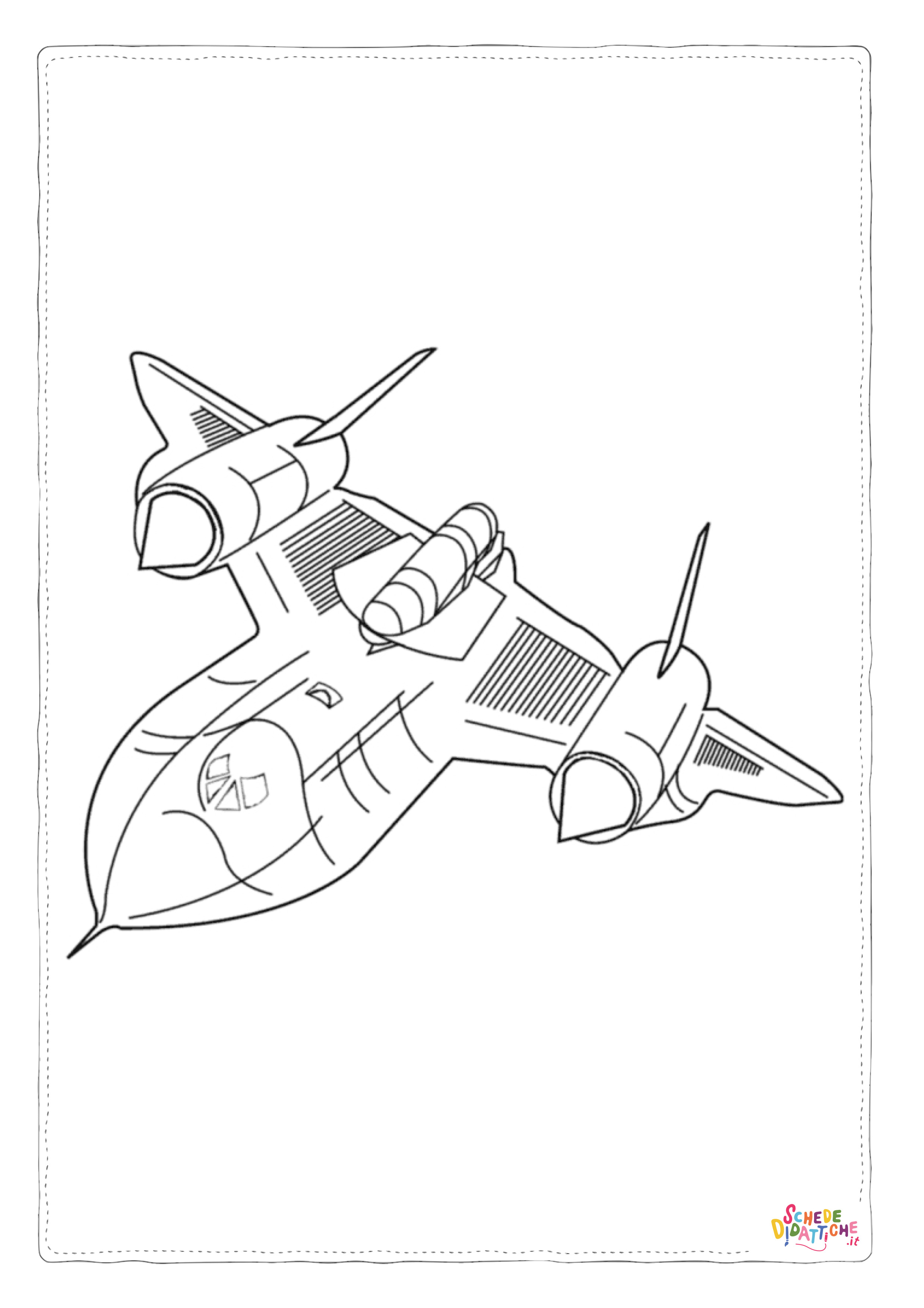 Disegno "Disegno di aereo militare da stampare e colorare 15" Disegno di aereo militare da stampare e colorare 15