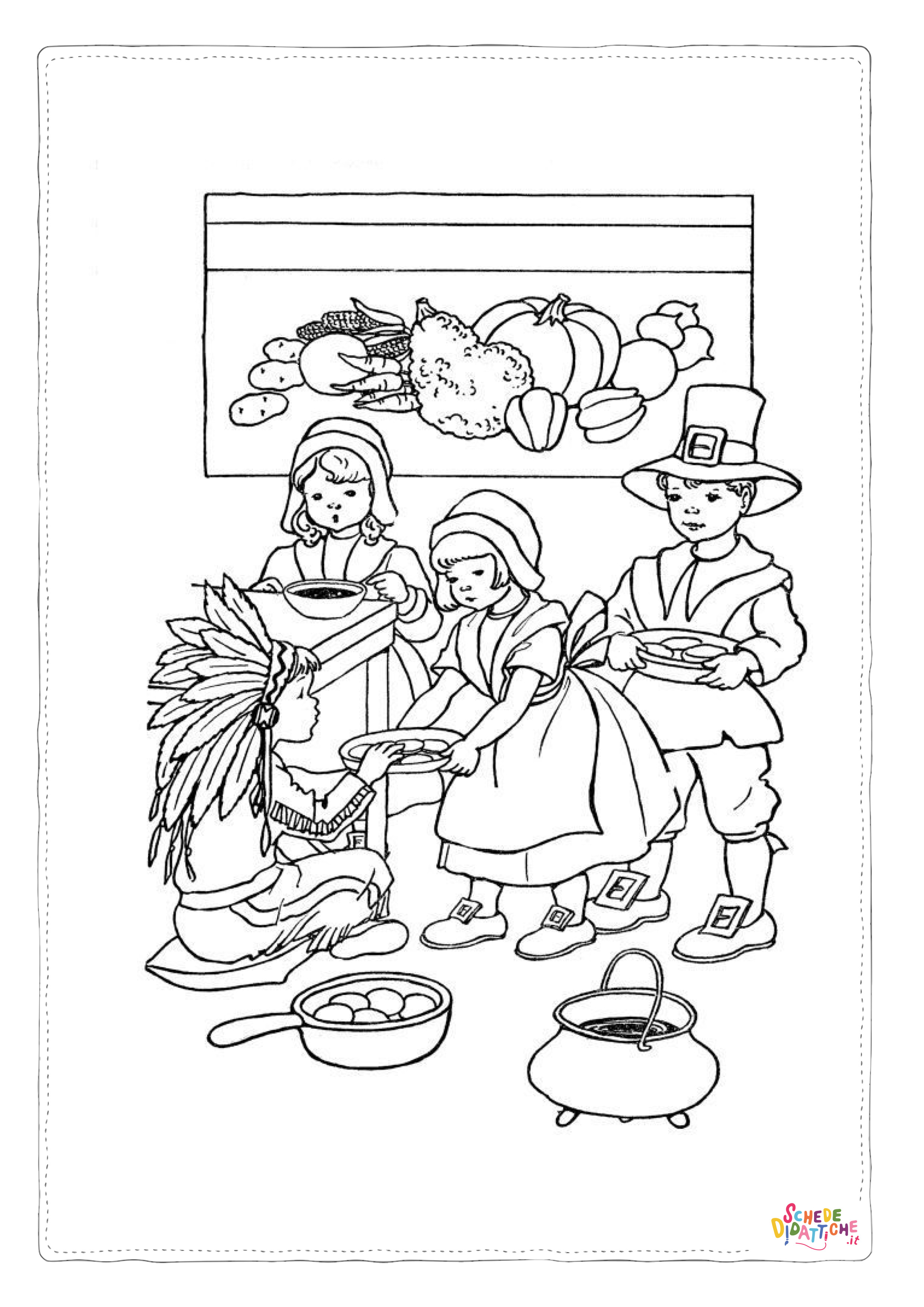 Disegno "Disegno di Indiani d'America da stampare e colorare 80" Disegno di Indiani d'America da stampare e colorare 80