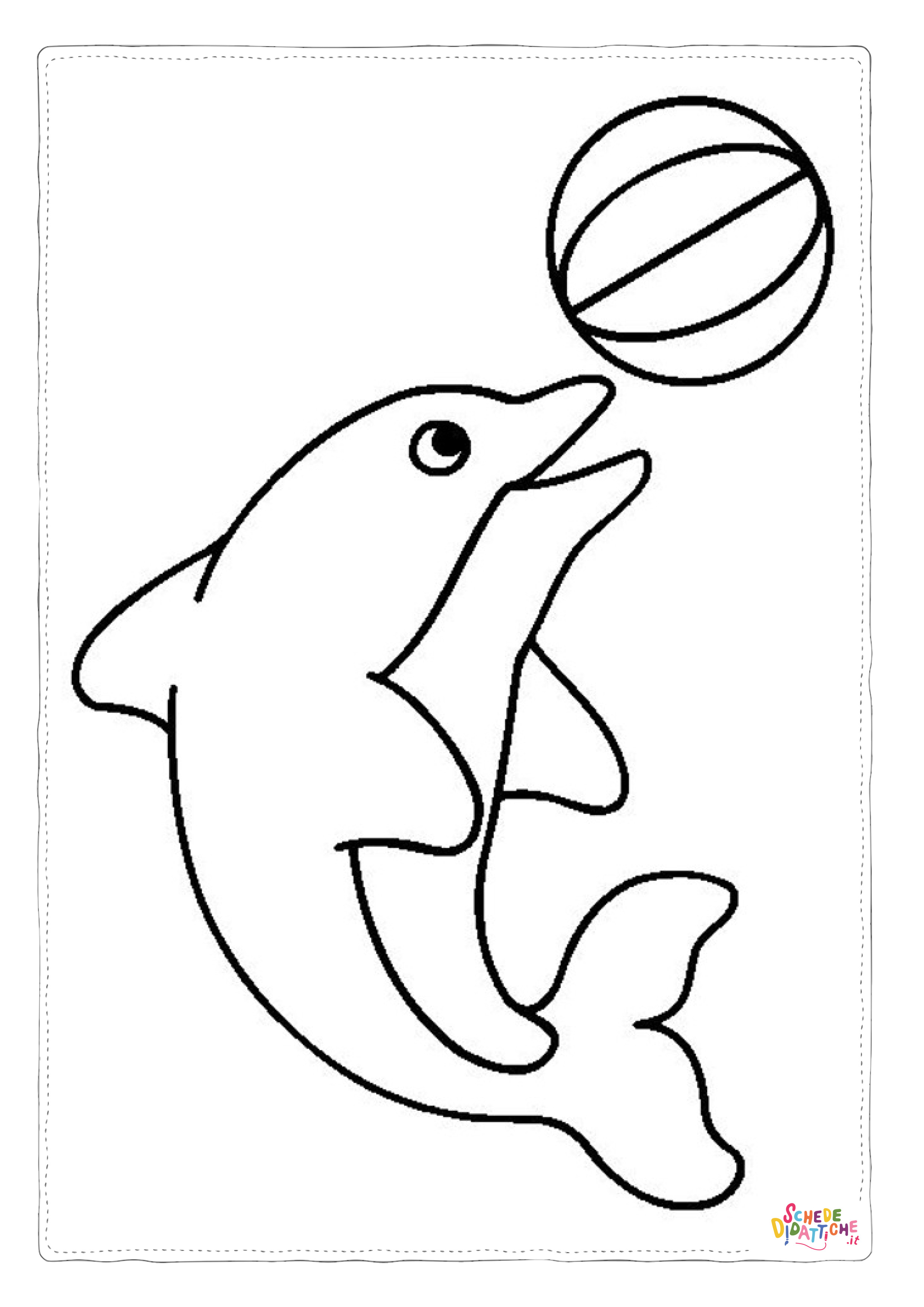 Disegno "Disegno di delfino da stampare e colorare 39" Disegno di delfino da stampare e colorare 39