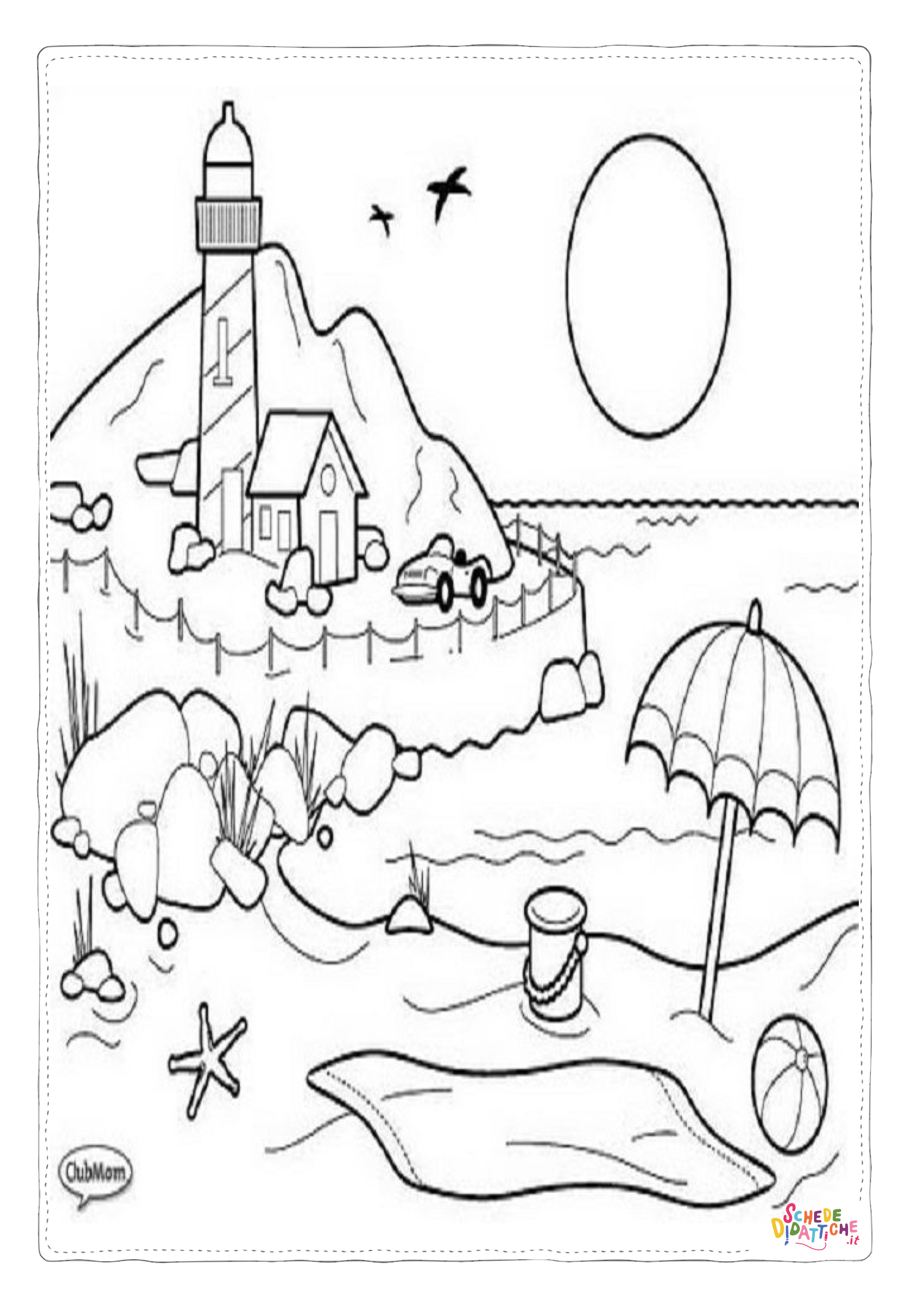 Disegno "Disegno di mare da stampare e colorare 134" Disegno di mare da stampare e colorare 134