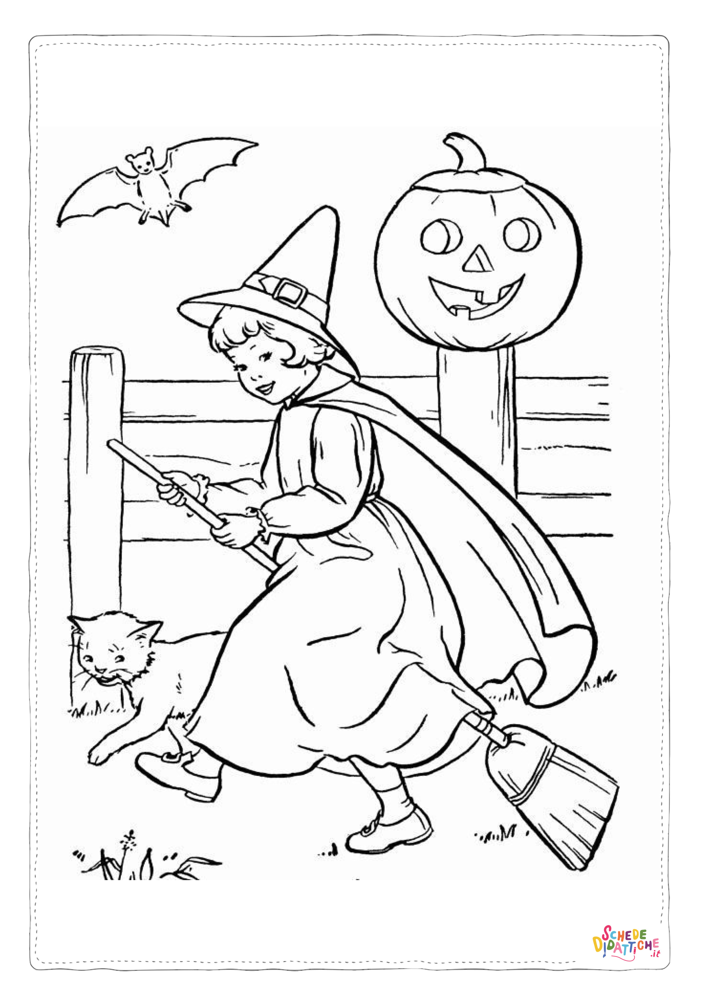 Disegno "Disegno di bambino ad Halloween da stampare e colorare 30" Disegno di bambino ad Halloween da stampare e colorare 30