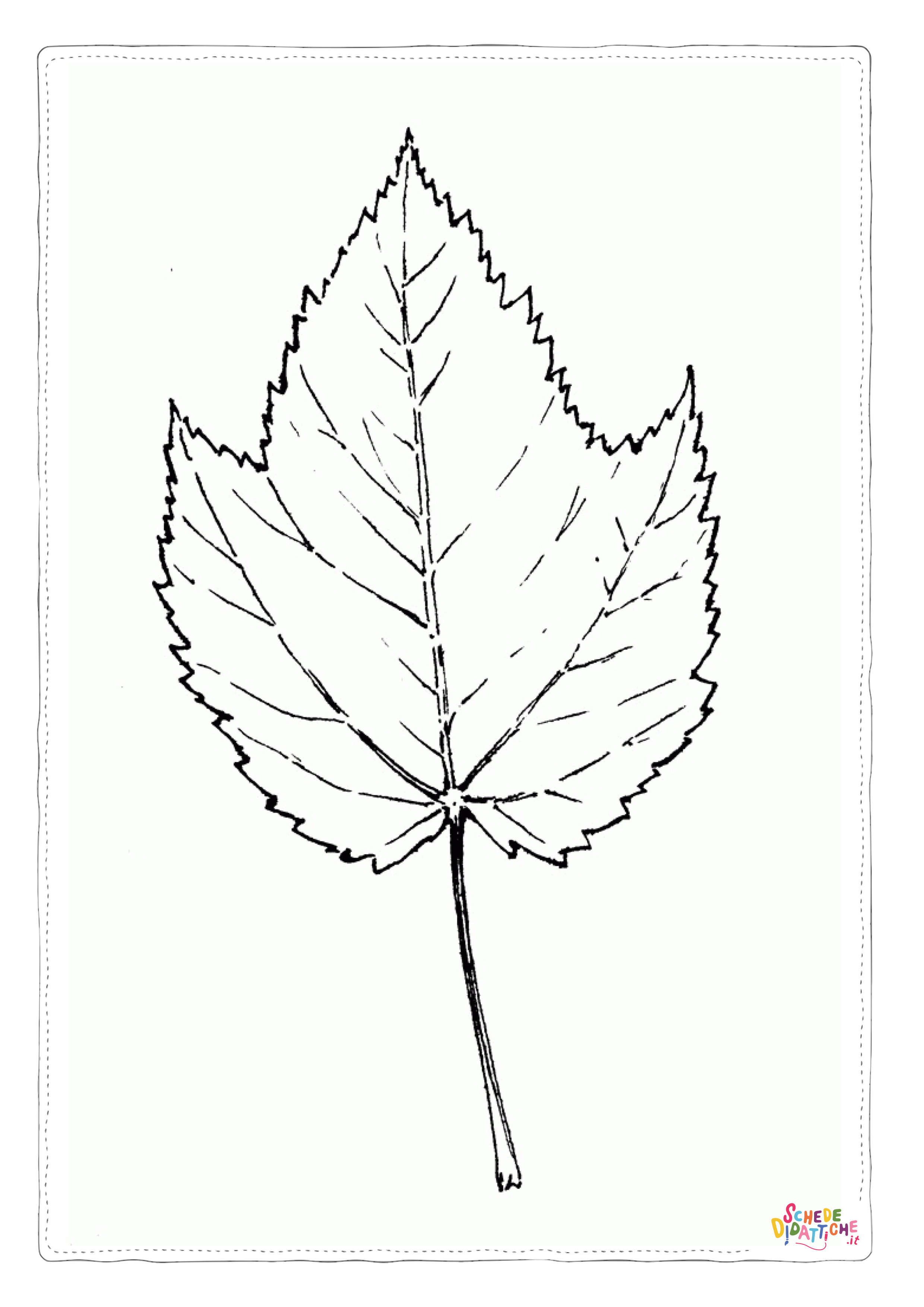 Disegno "Disegno di foglia da stampare e colorare 88" Disegno di foglia da stampare e colorare 88