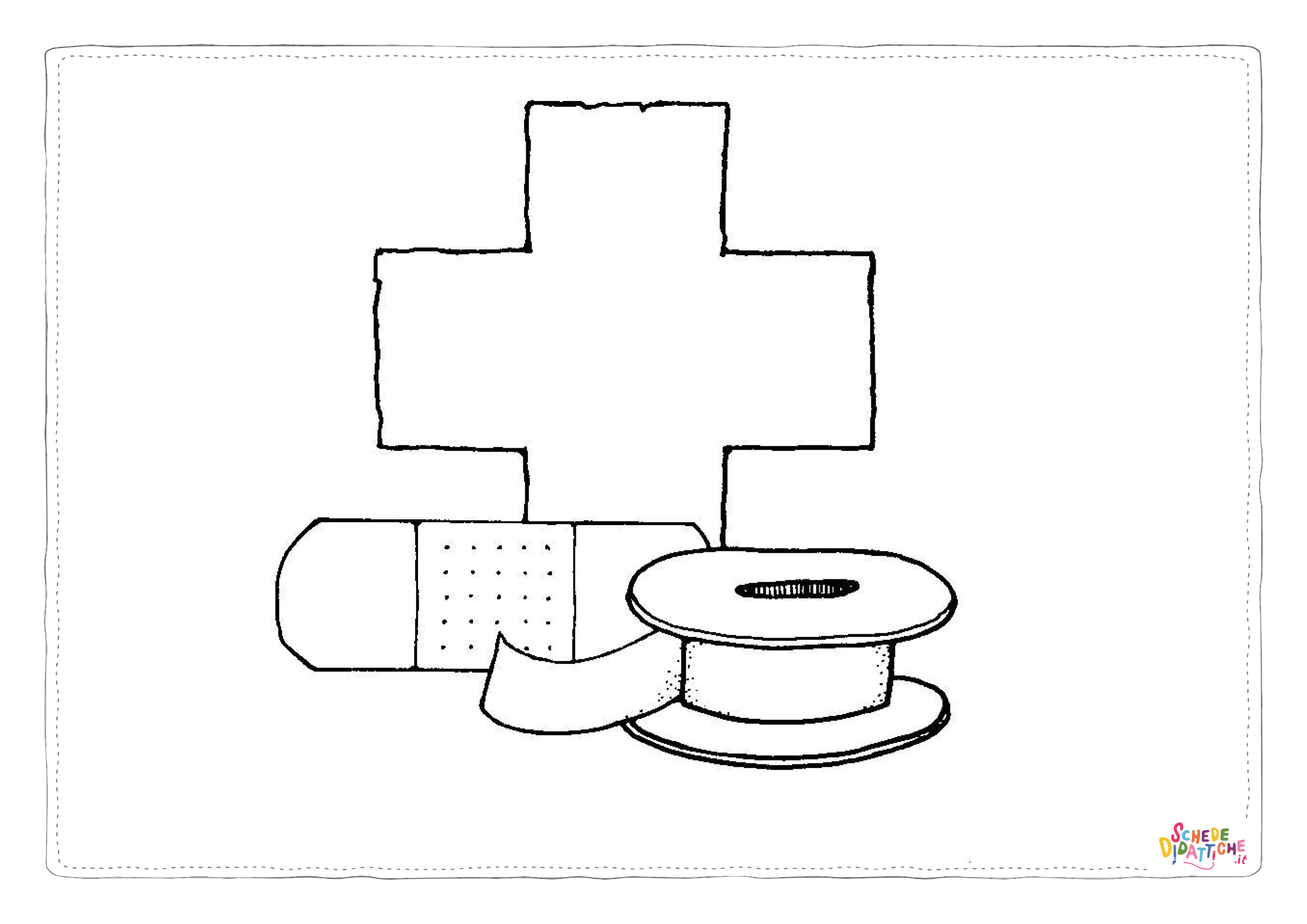 Disegno "Disegno di medicina da stampare e colorare 4" Disegno di medicina da stampare e colorare 4