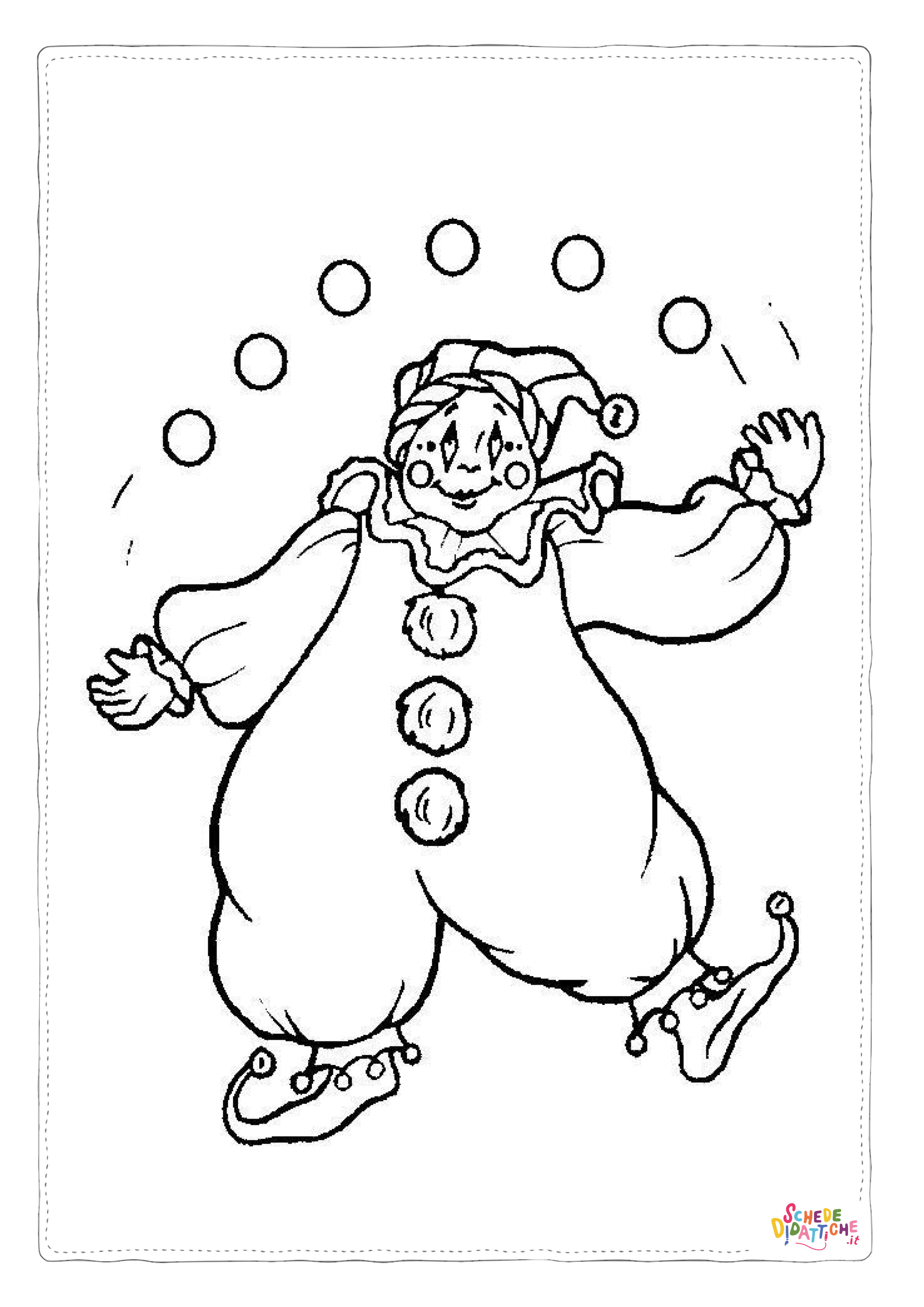 Disegno di clown da stampare e colorare 72