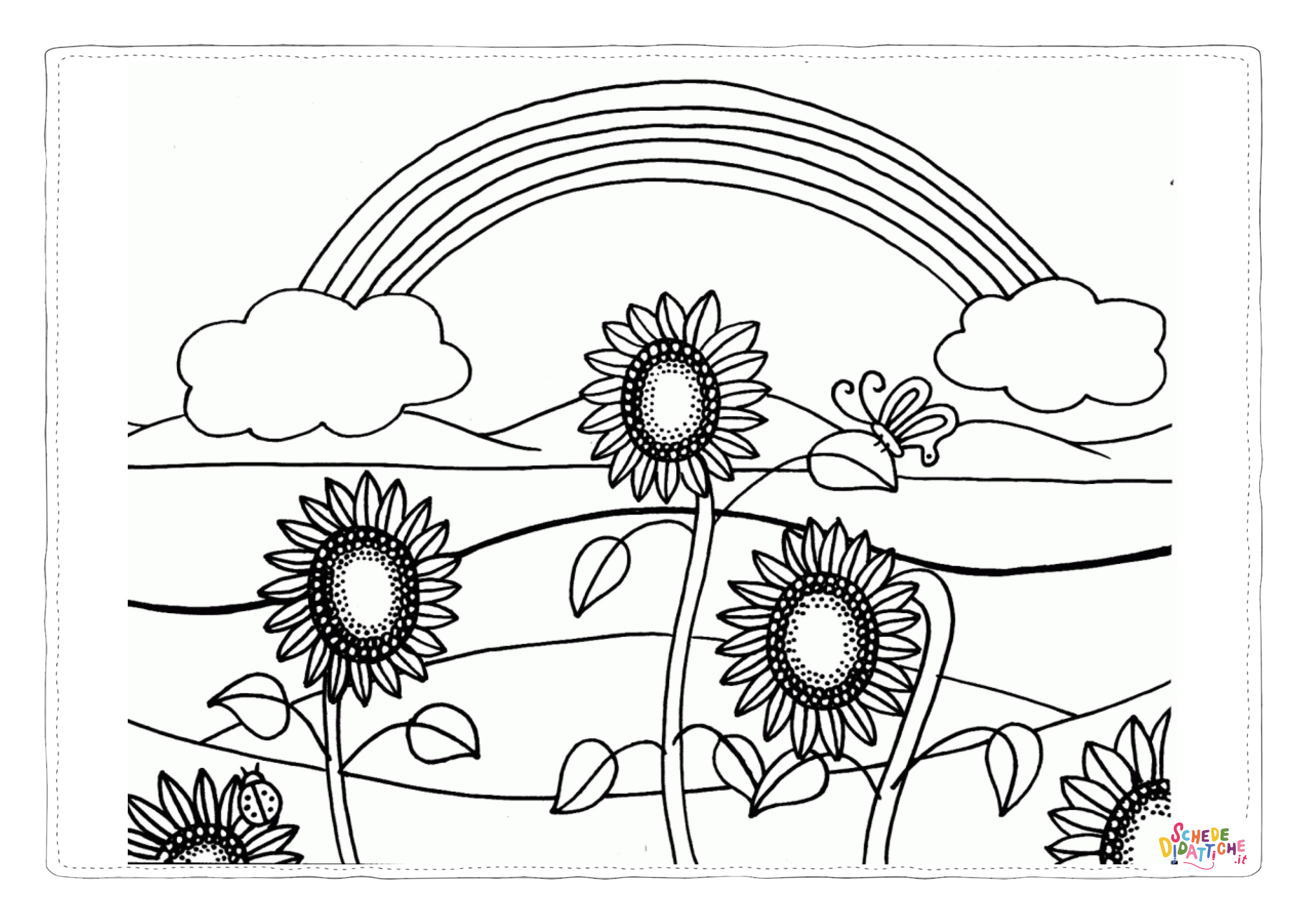 Disegno di arcobaleno da stampare e colorare 78
