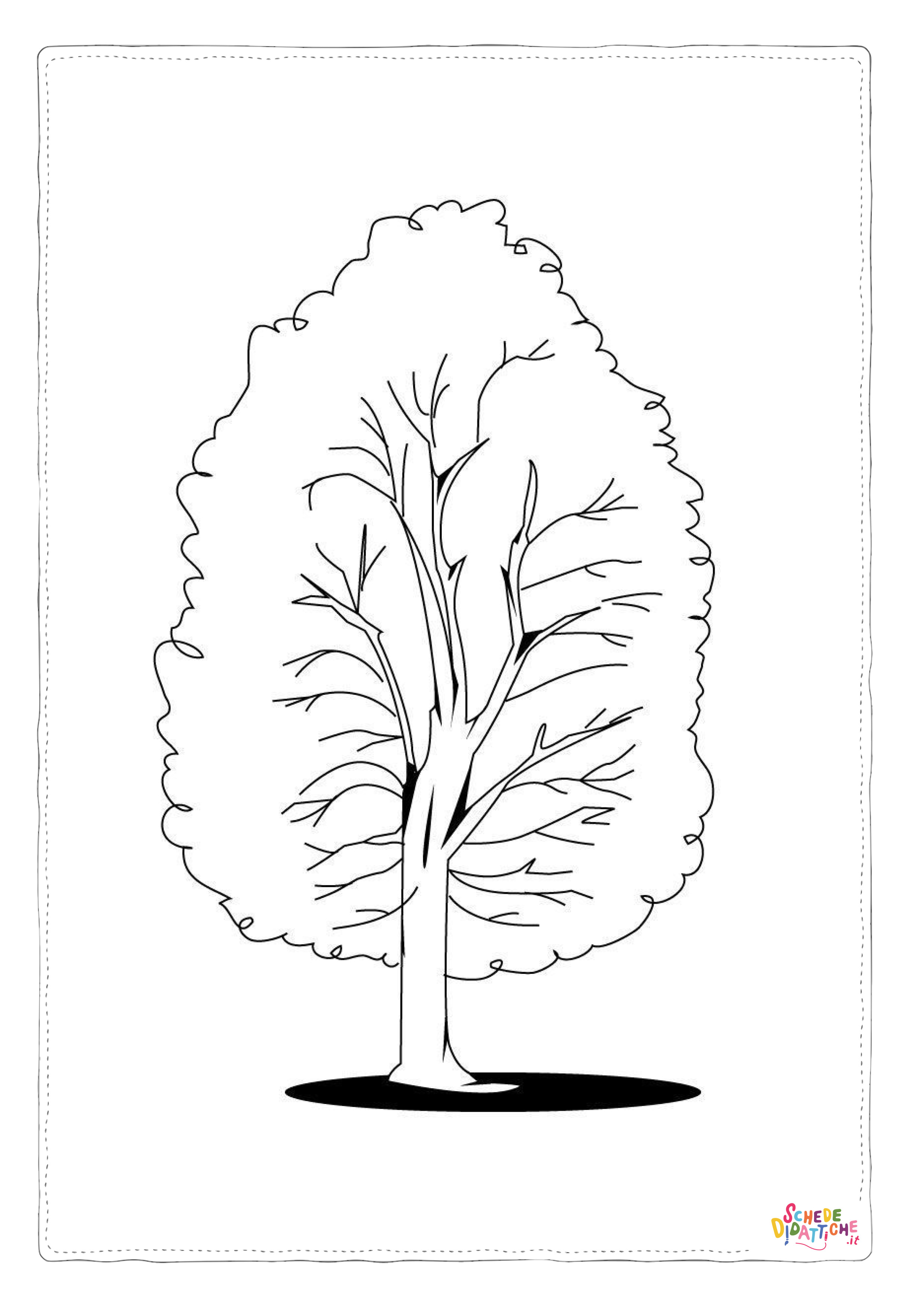 Disegno di albero da stampare e colorare 133