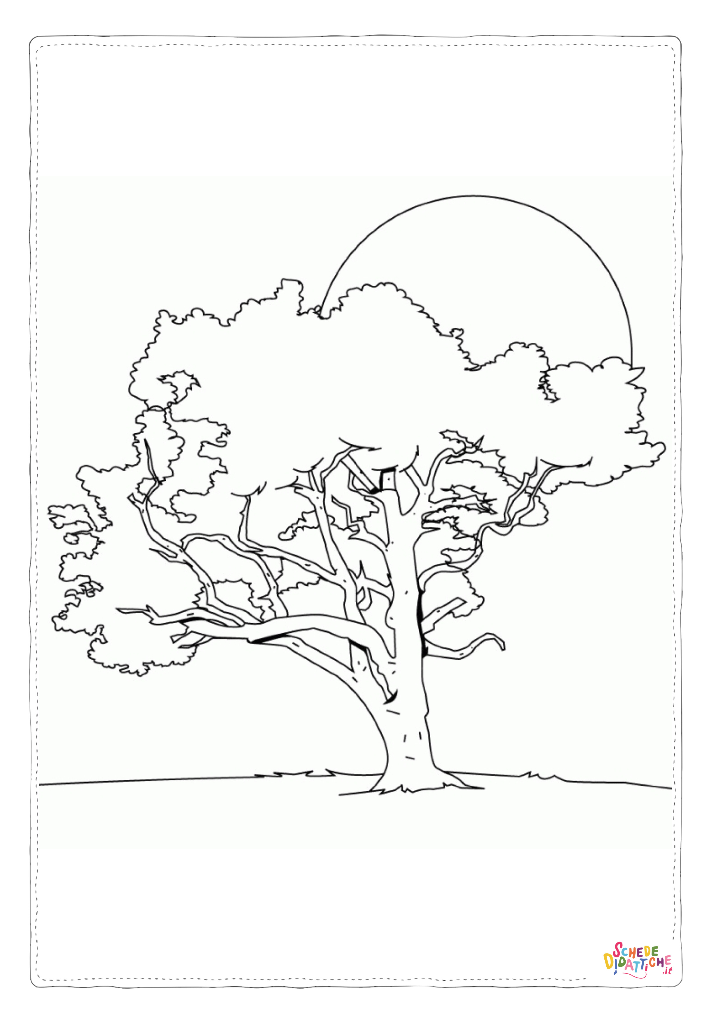 Disegno "Disegno di albero da stampare e colorare 23" Disegno di albero da stampare e colorare 23