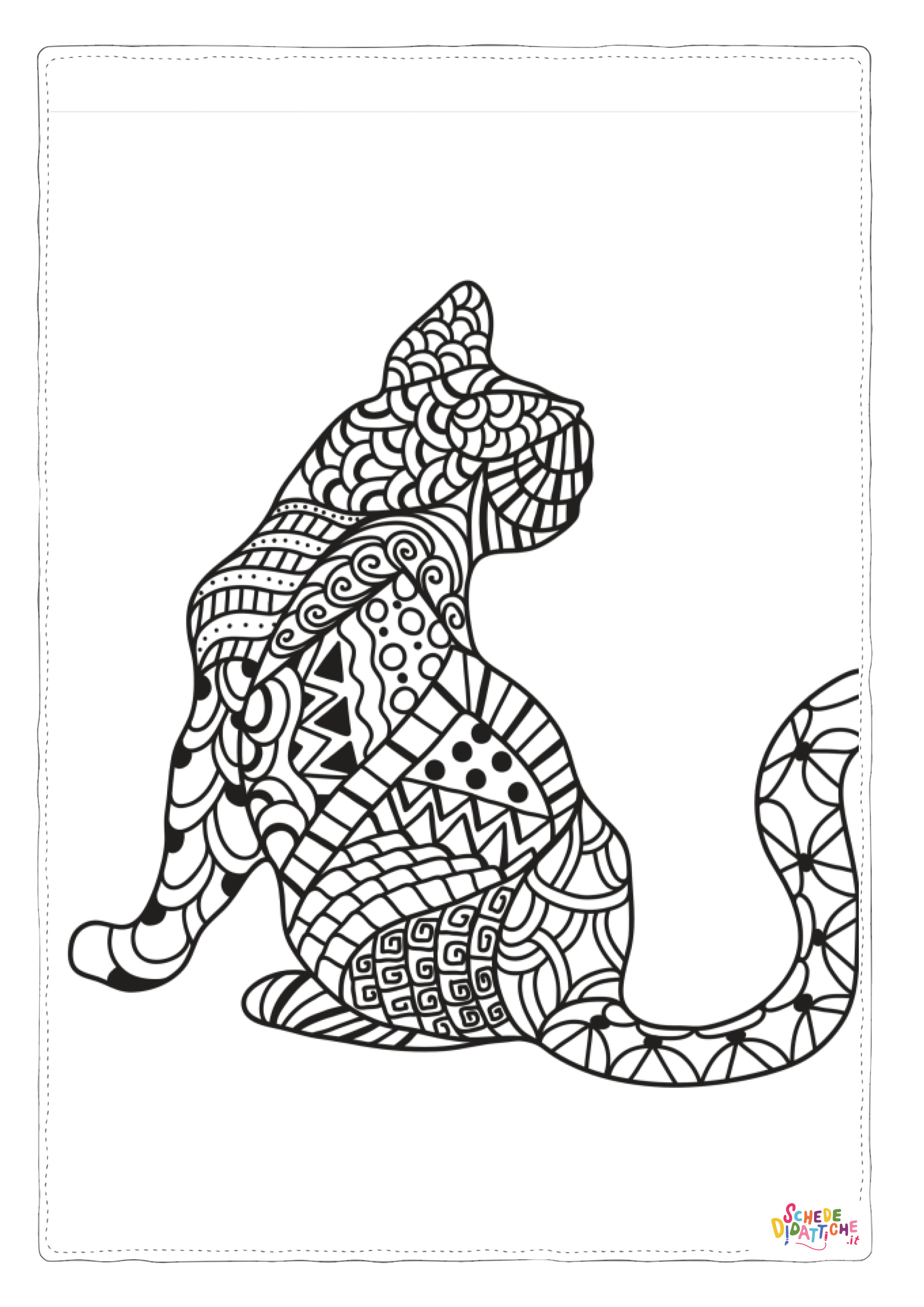 Disegno "Disegno di mandala da stampare e colorare 104" Disegno di mandala da stampare e colorare 104
