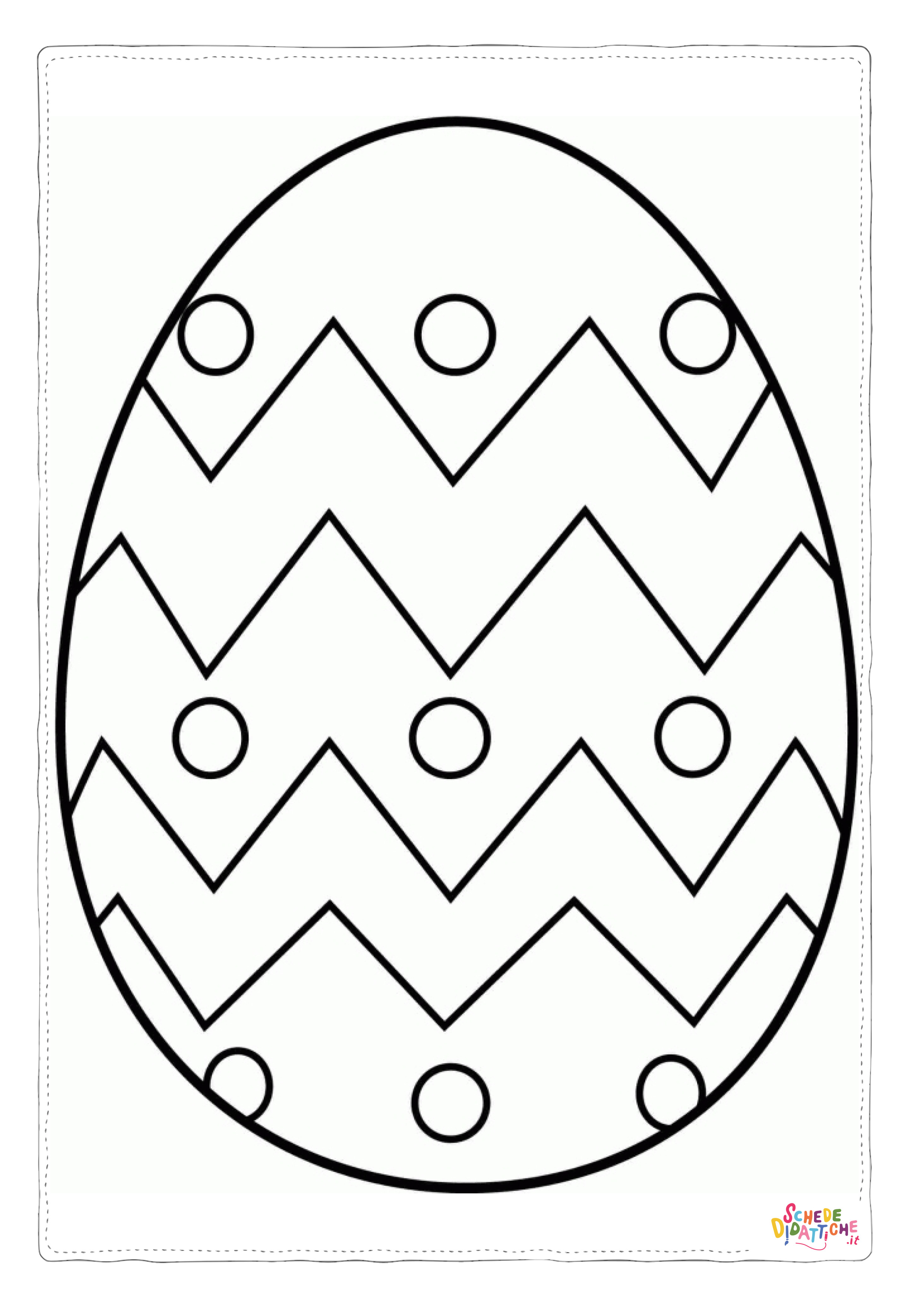 Disegno "Disegno di uovo di Pasqua da stampare e colorare 164" Disegno di uovo di Pasqua da stampare e colorare 164