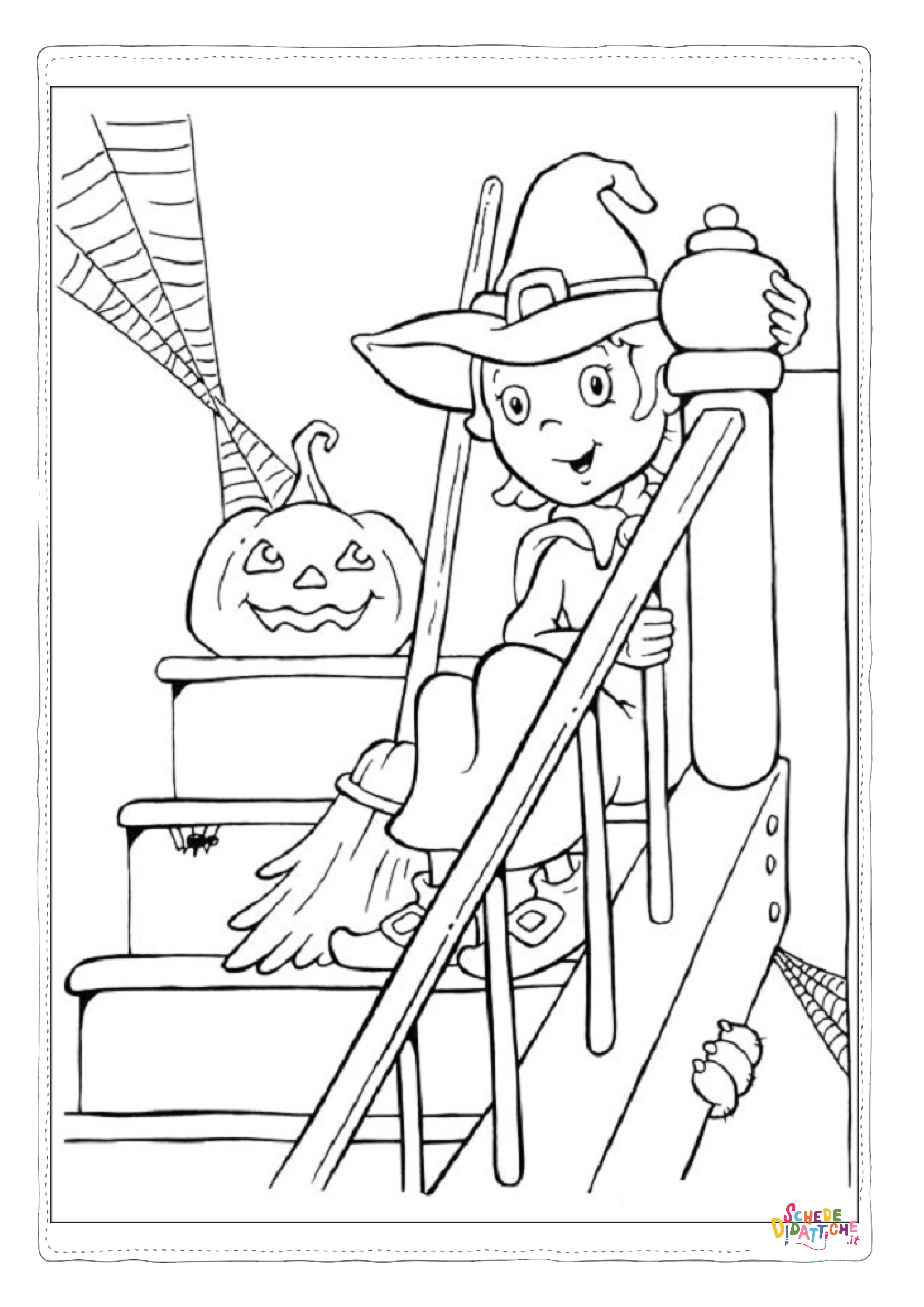 Disegno "Disegno di bambino ad Halloween da stampare e colorare 9" Disegno di bambino ad Halloween da stampare e colorare 9