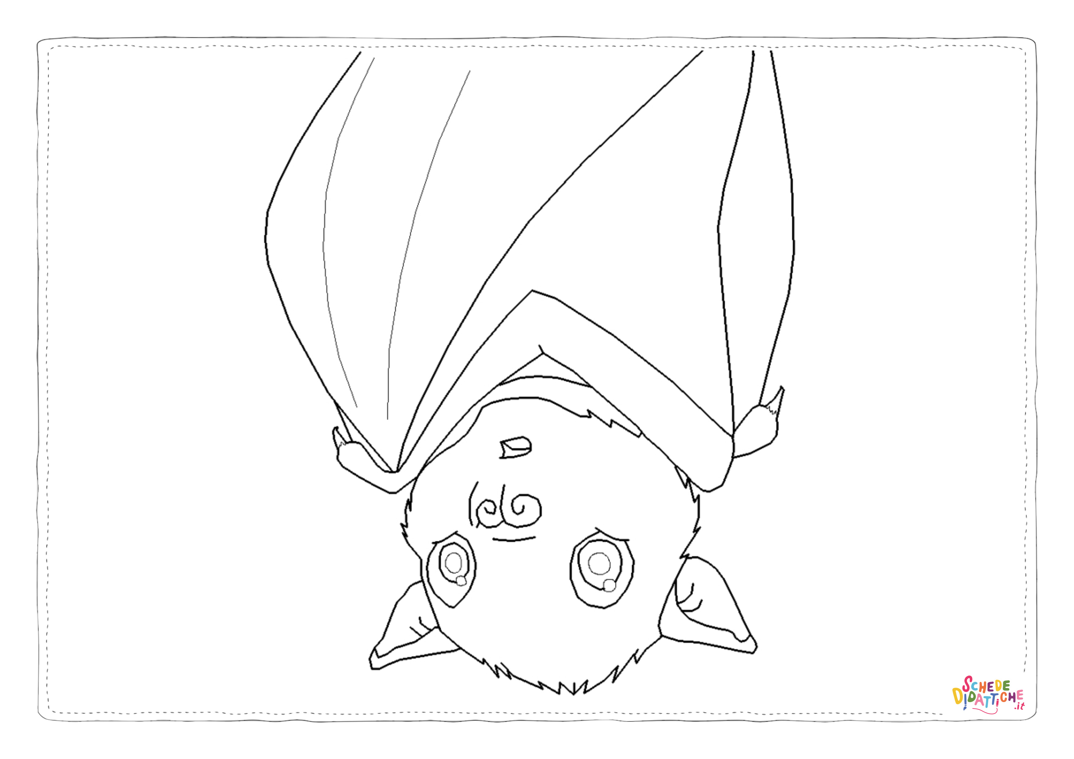 Disegno di pipistrello da stampare e colorare 3