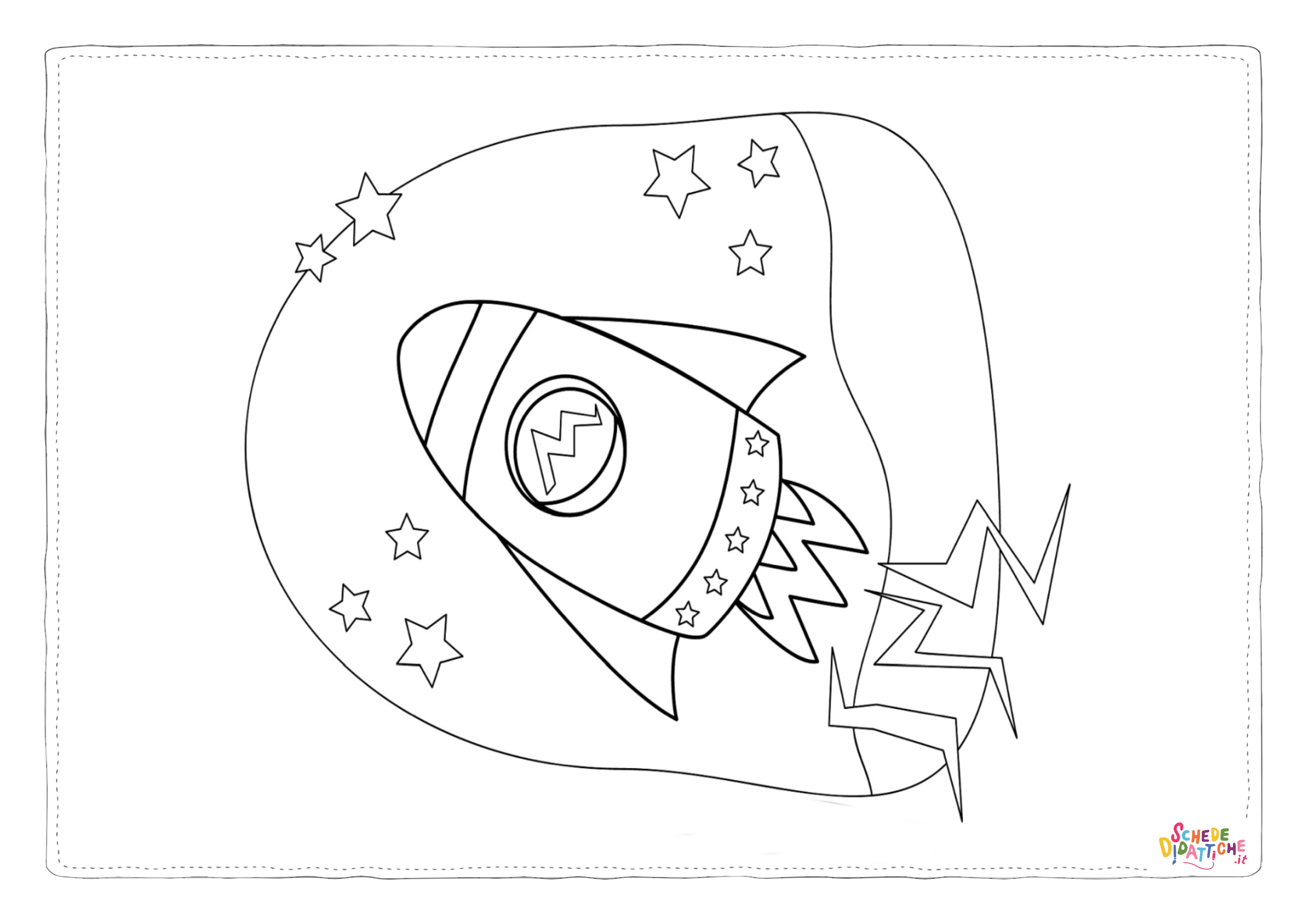 Disegno "Disegno di astronave da stampare e colorare 42" Disegno di astronave da stampare e colorare 42