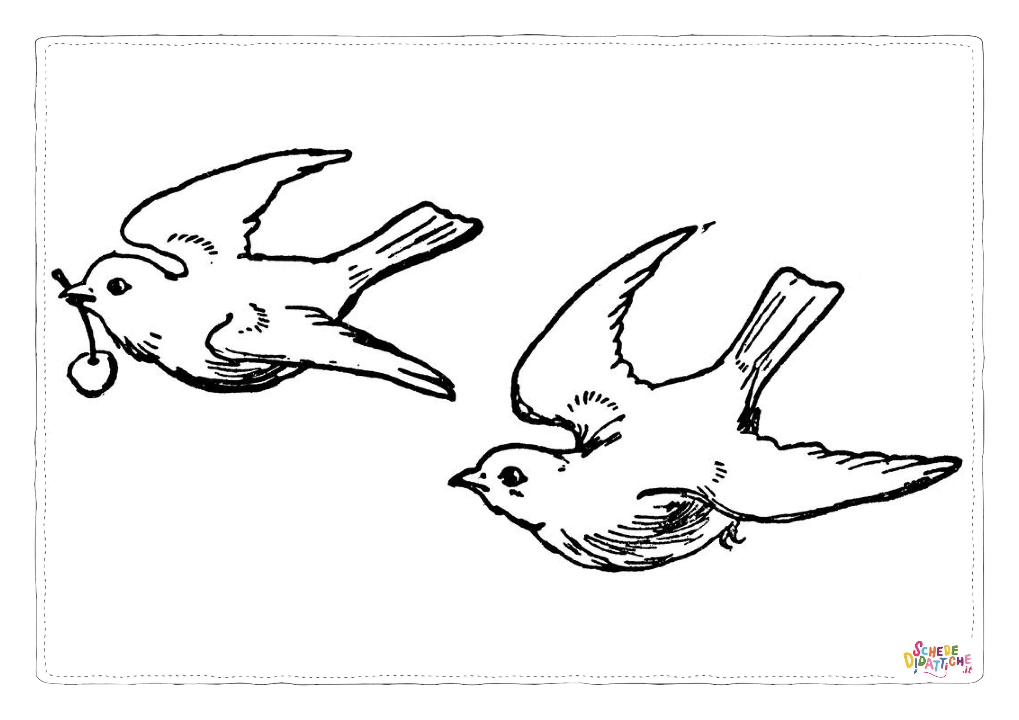 Disegno "Disegno di uccello da stampare e colorare 36" Disegno di uccello da stampare e colorare 36