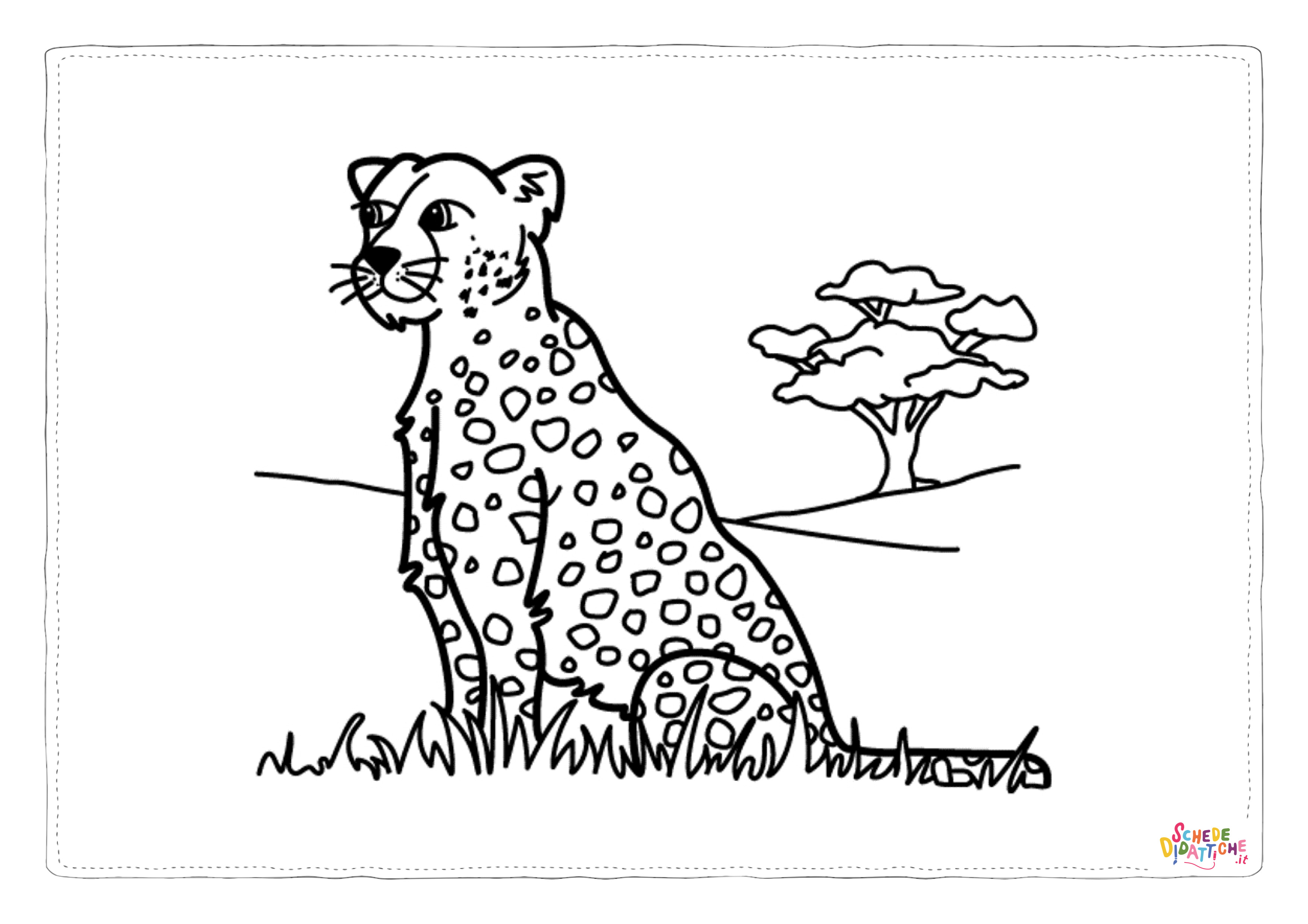 Disegno di leopardo da stampare e colorare 28