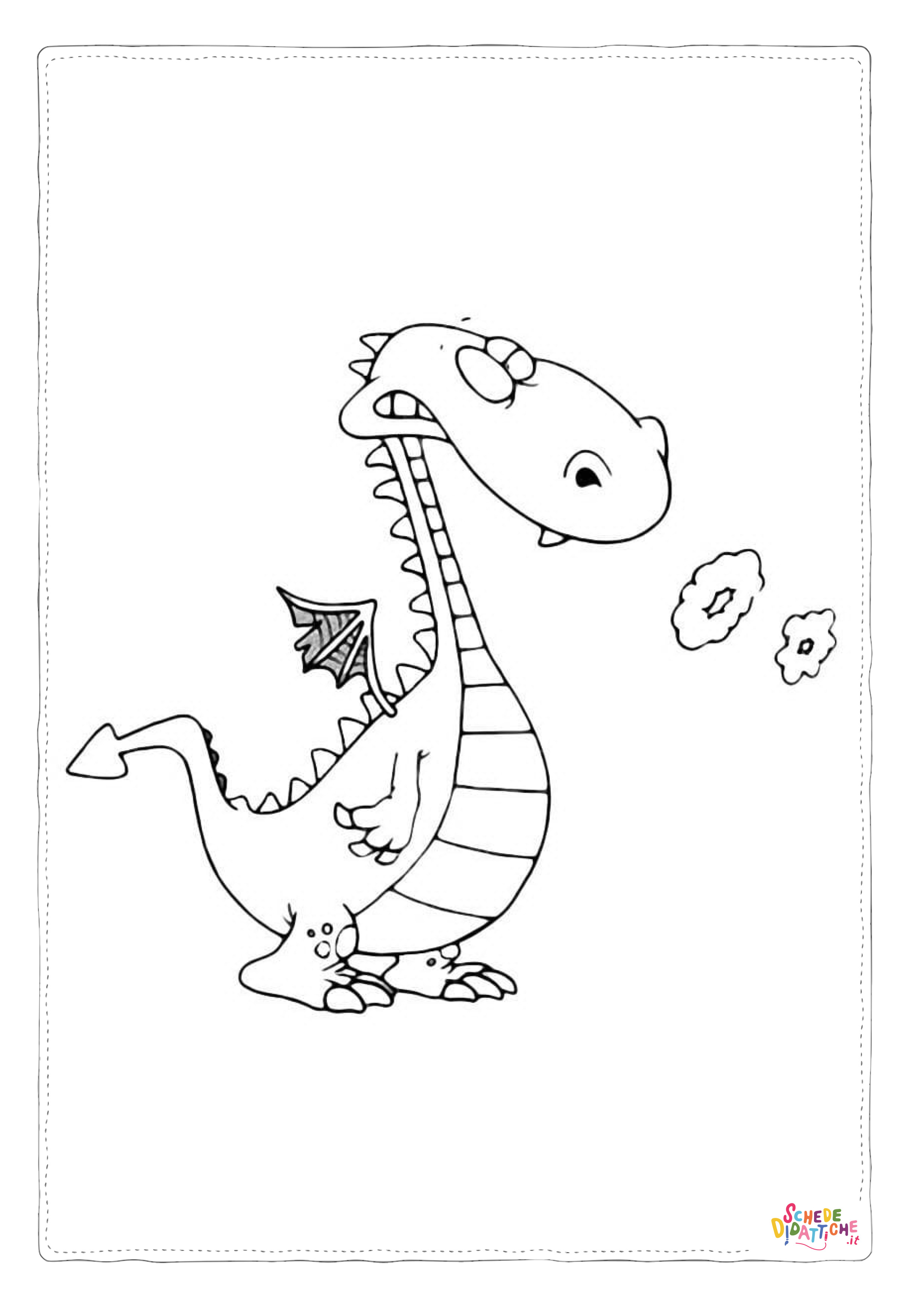 Disegno "Disegno di dragone da stampare e colorare 204" Disegno di dragone da stampare e colorare 204