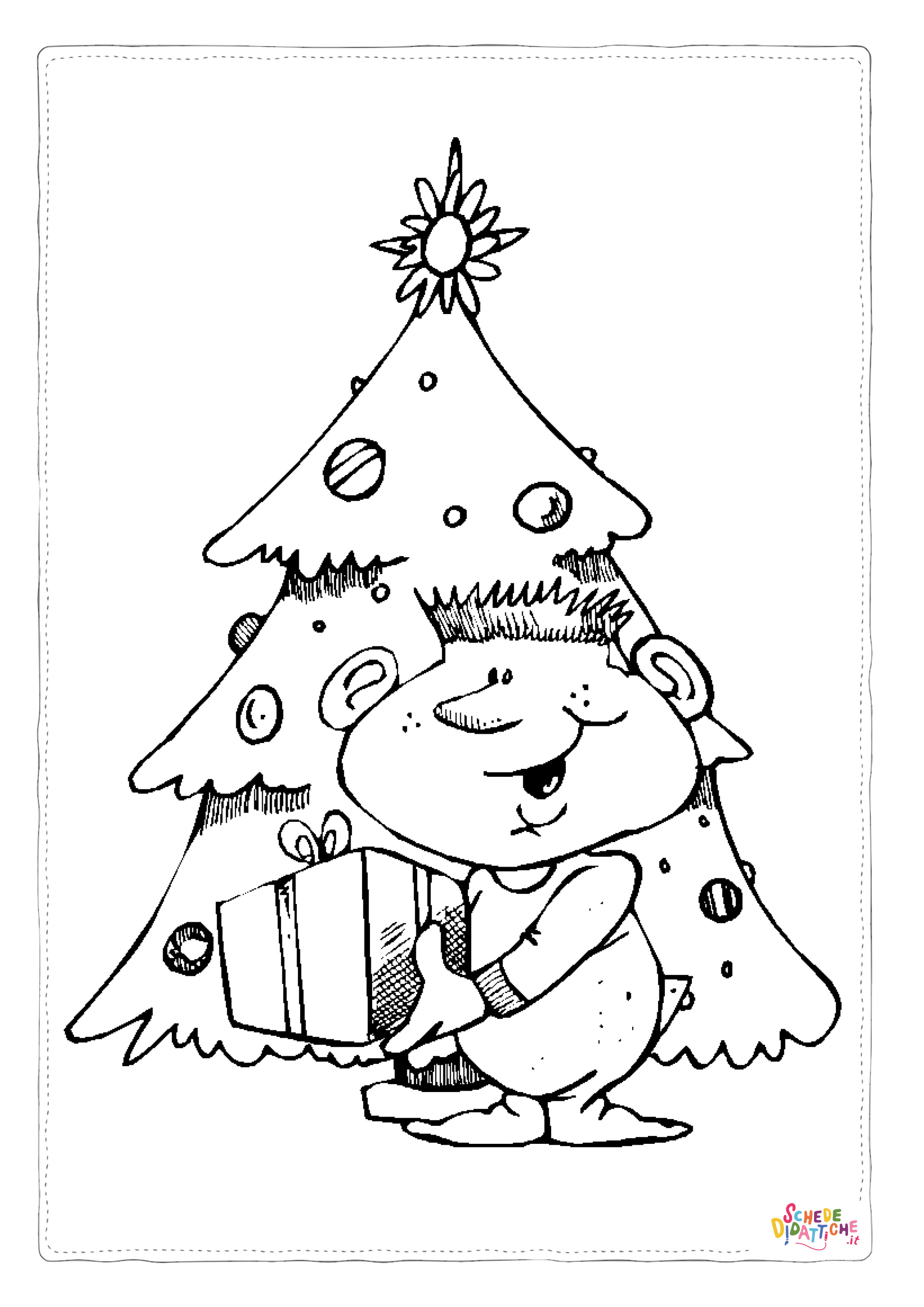 Disegno "Disegno di albero di Natale da stampare e colorare 3" Disegno di albero di Natale da stampare e colorare 3