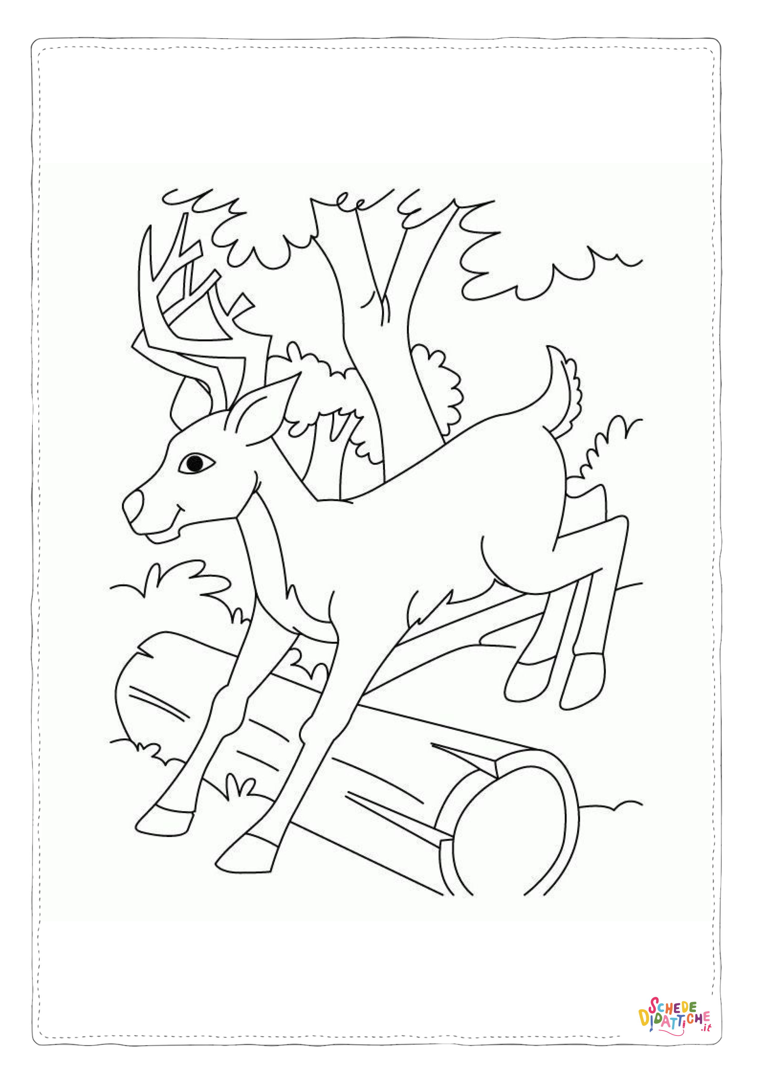 Disegno "Disegno di cervo da stampare e colorare 36" Disegno di cervo da stampare e colorare 36