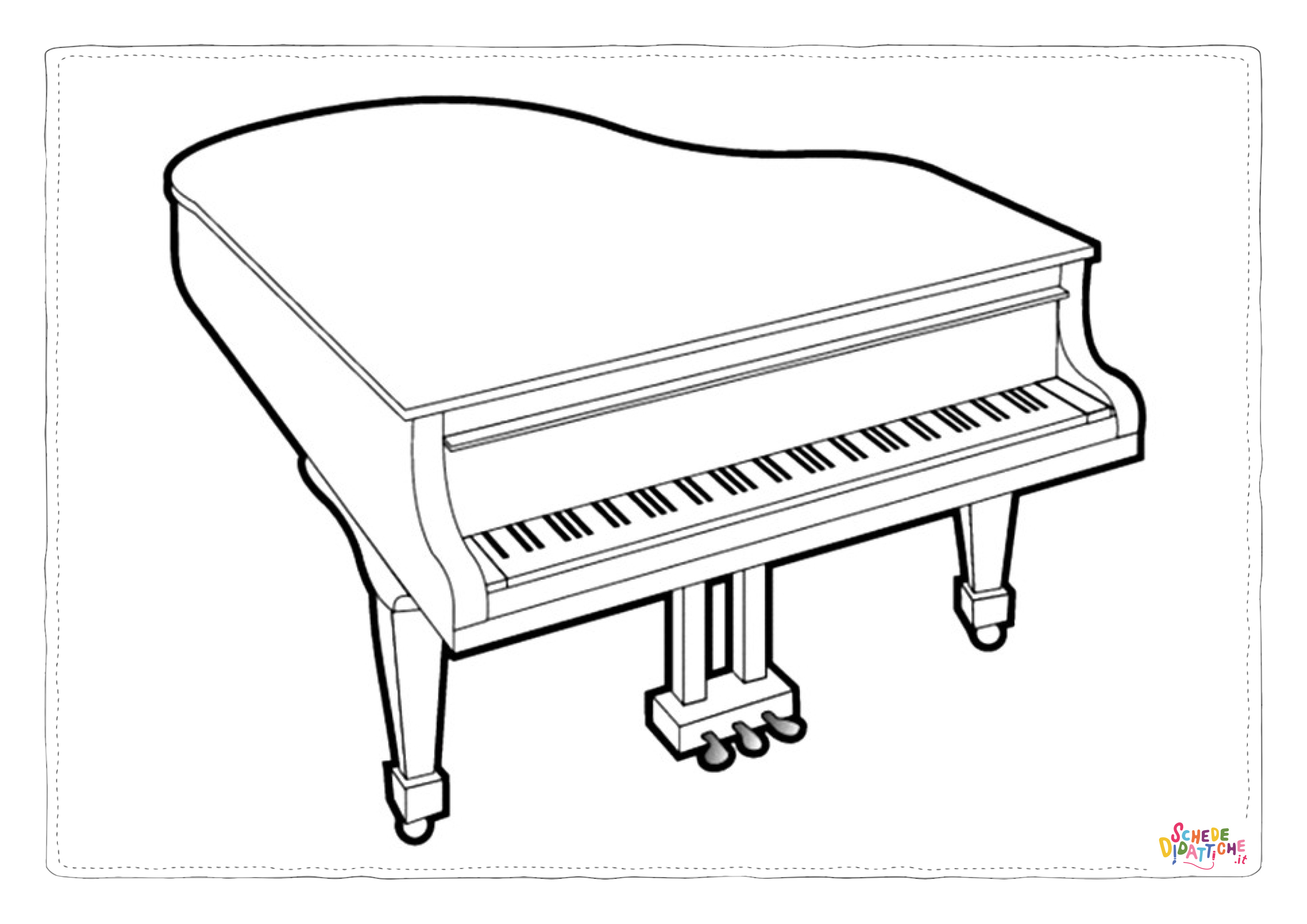 Disegno di strumento musicale da stampare e colorare 20