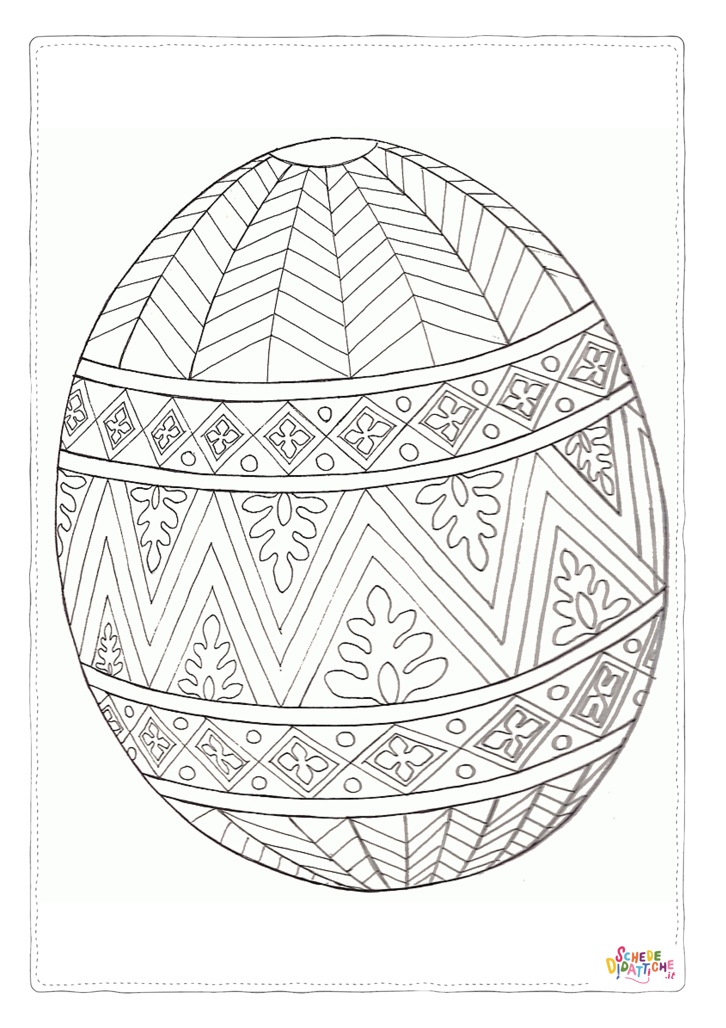 Disegno "Disegno di uovo di Pasqua da stampare e colorare 36" Disegno di uovo di Pasqua da stampare e colorare 36