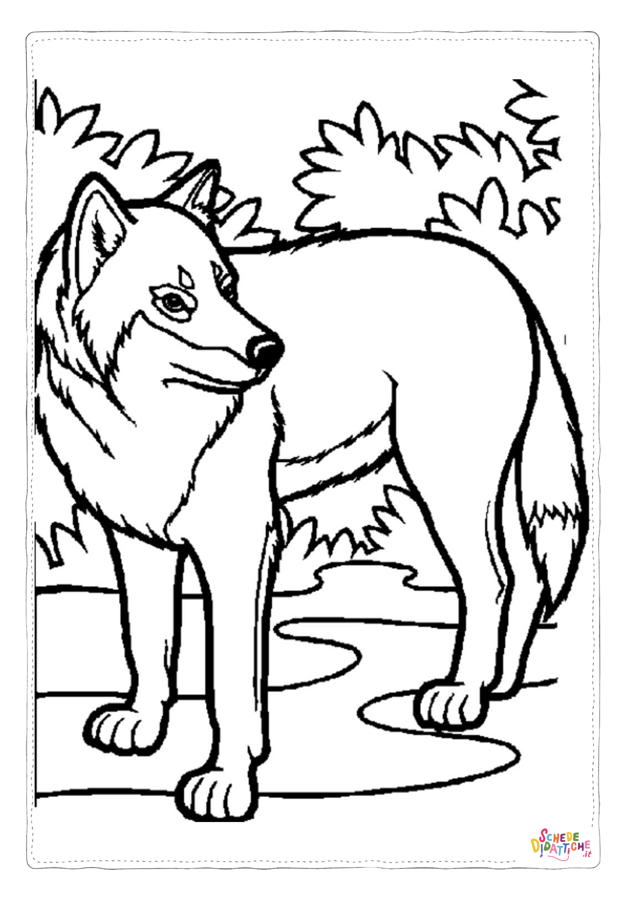 Disegno "Disegno di volpe da stampare e colorare 95" Disegno di volpe da stampare e colorare 95