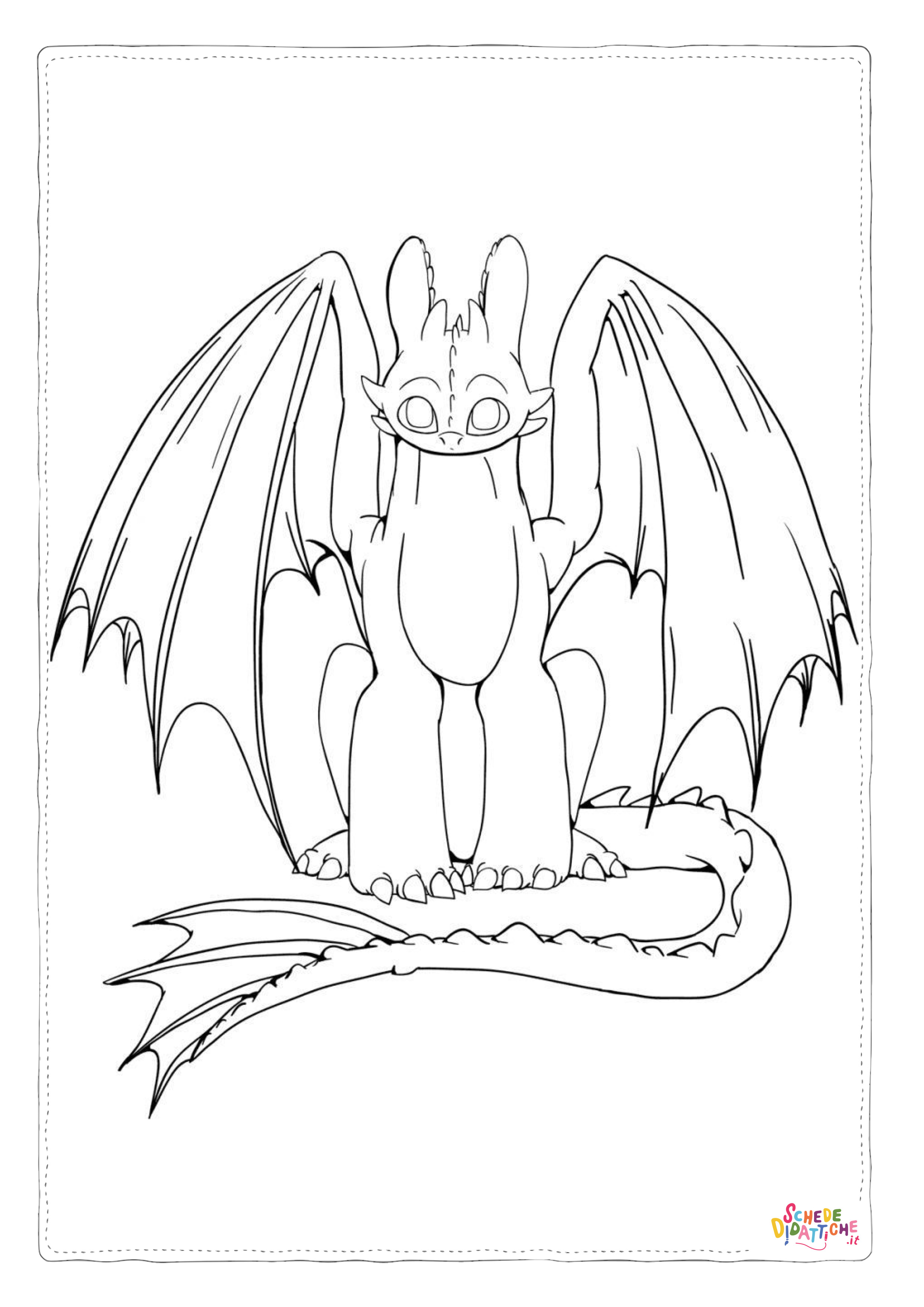Disegno di Dragon Trainer da stampare e colorare 14