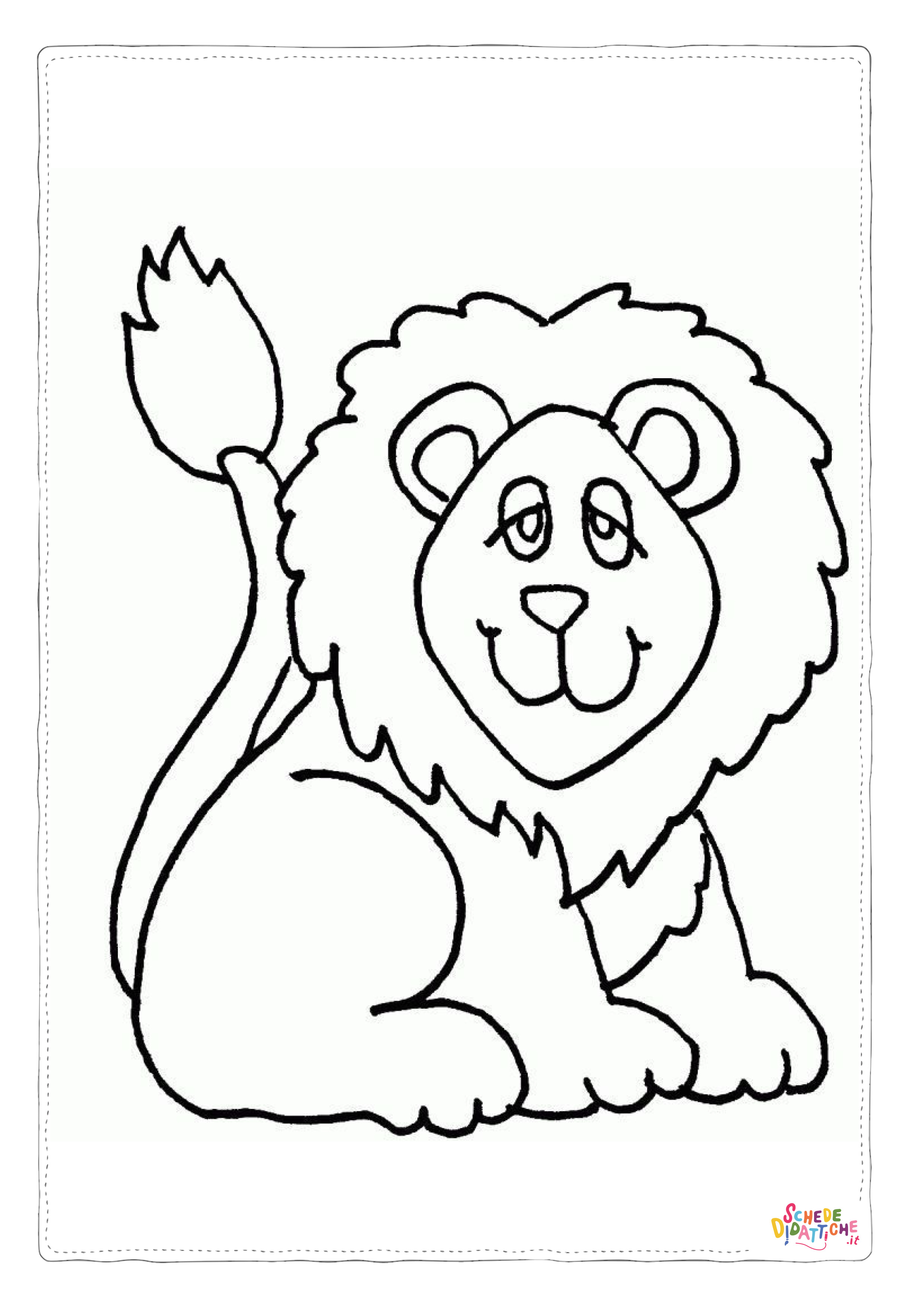 Disegno "Disegno di leone da stampare e colorare 99" Disegno di leone da stampare e colorare 99