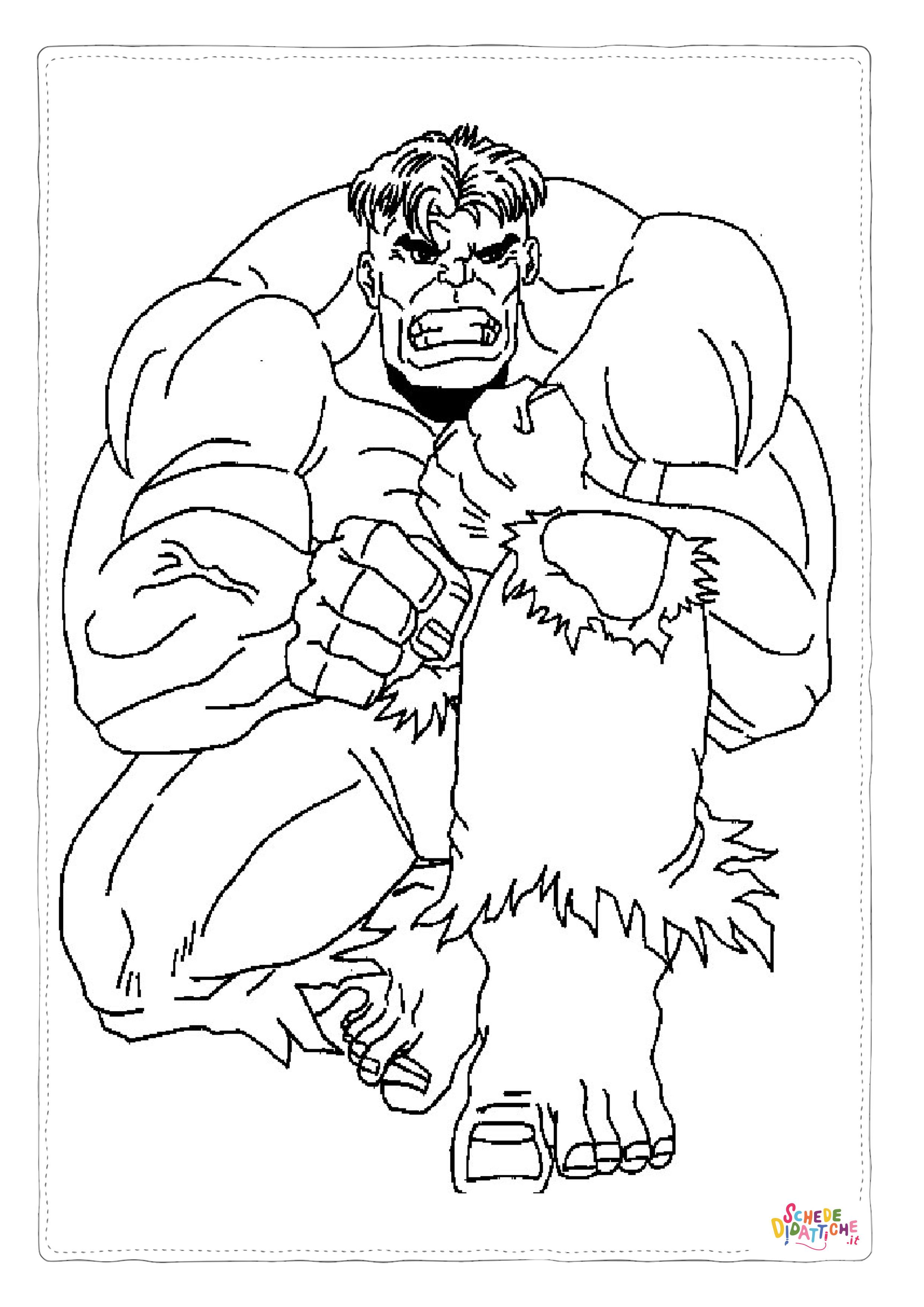 Disegno di Hulk da stampare e colorare 94