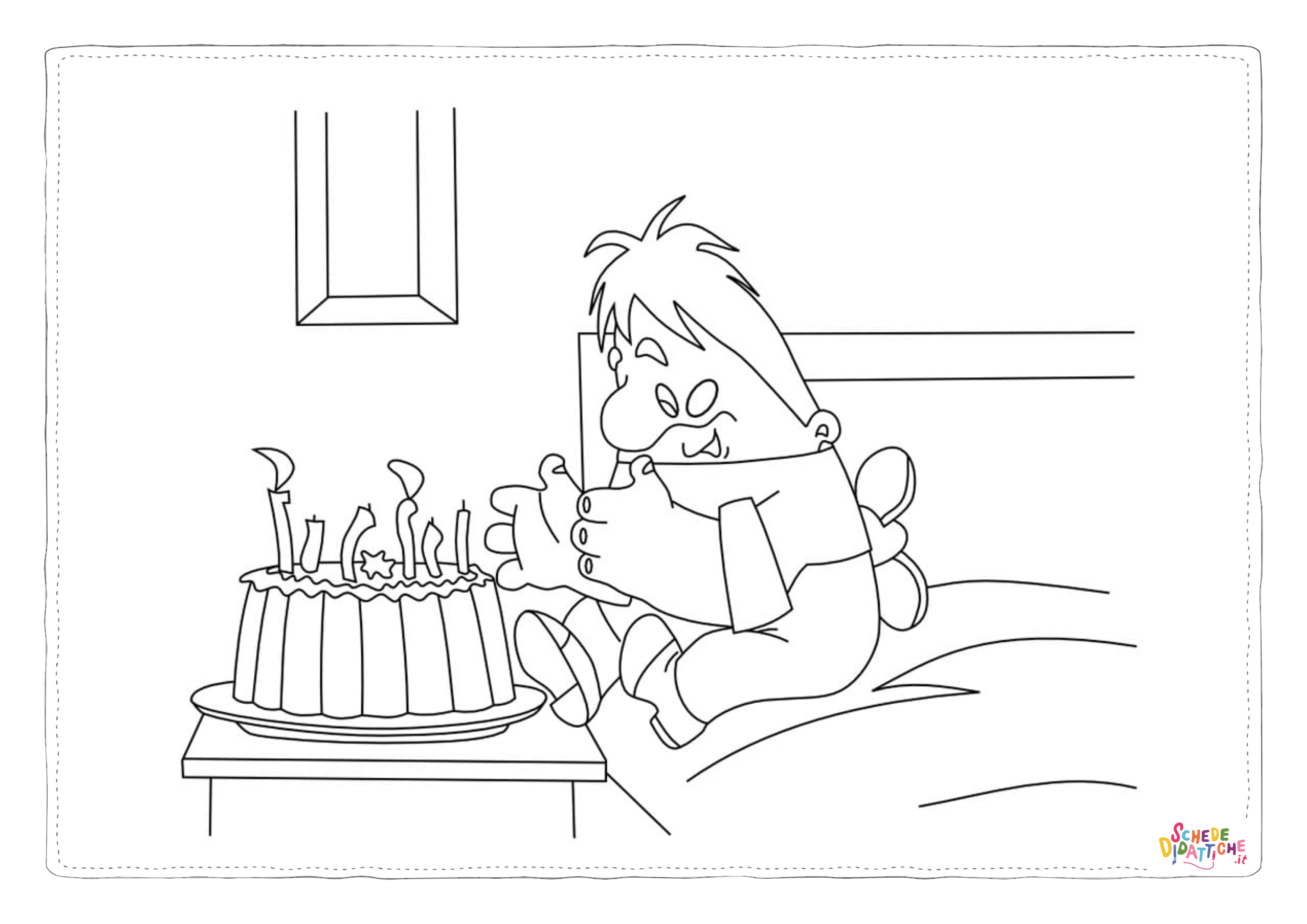 Disegno "Disegno di compleanno da stampare e colorare 77" Disegno di compleanno da stampare e colorare 77