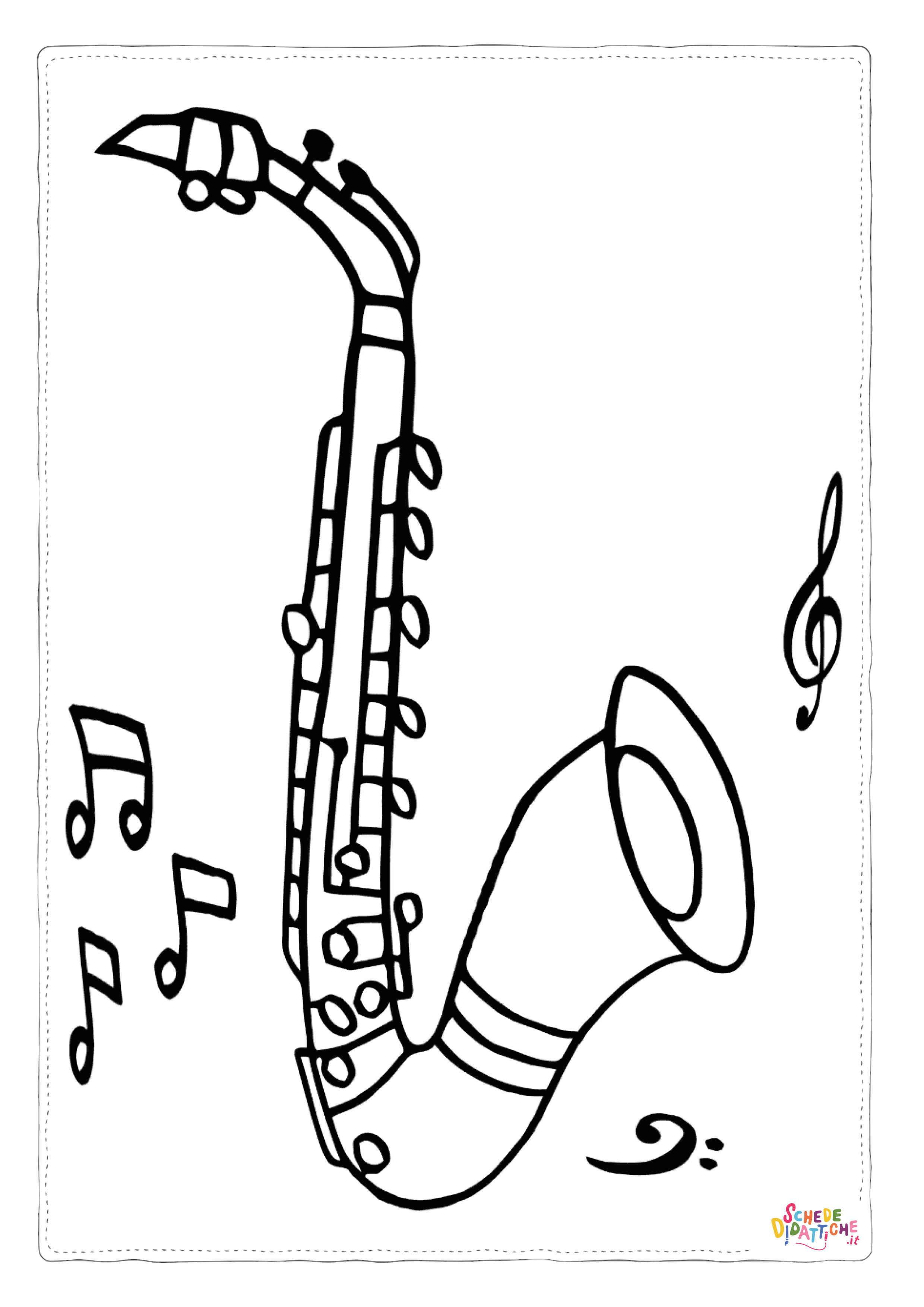 Disegno "Disegno di strumento musicale da stampare e colorare 30" Disegno di strumento musicale da stampare e colorare 30