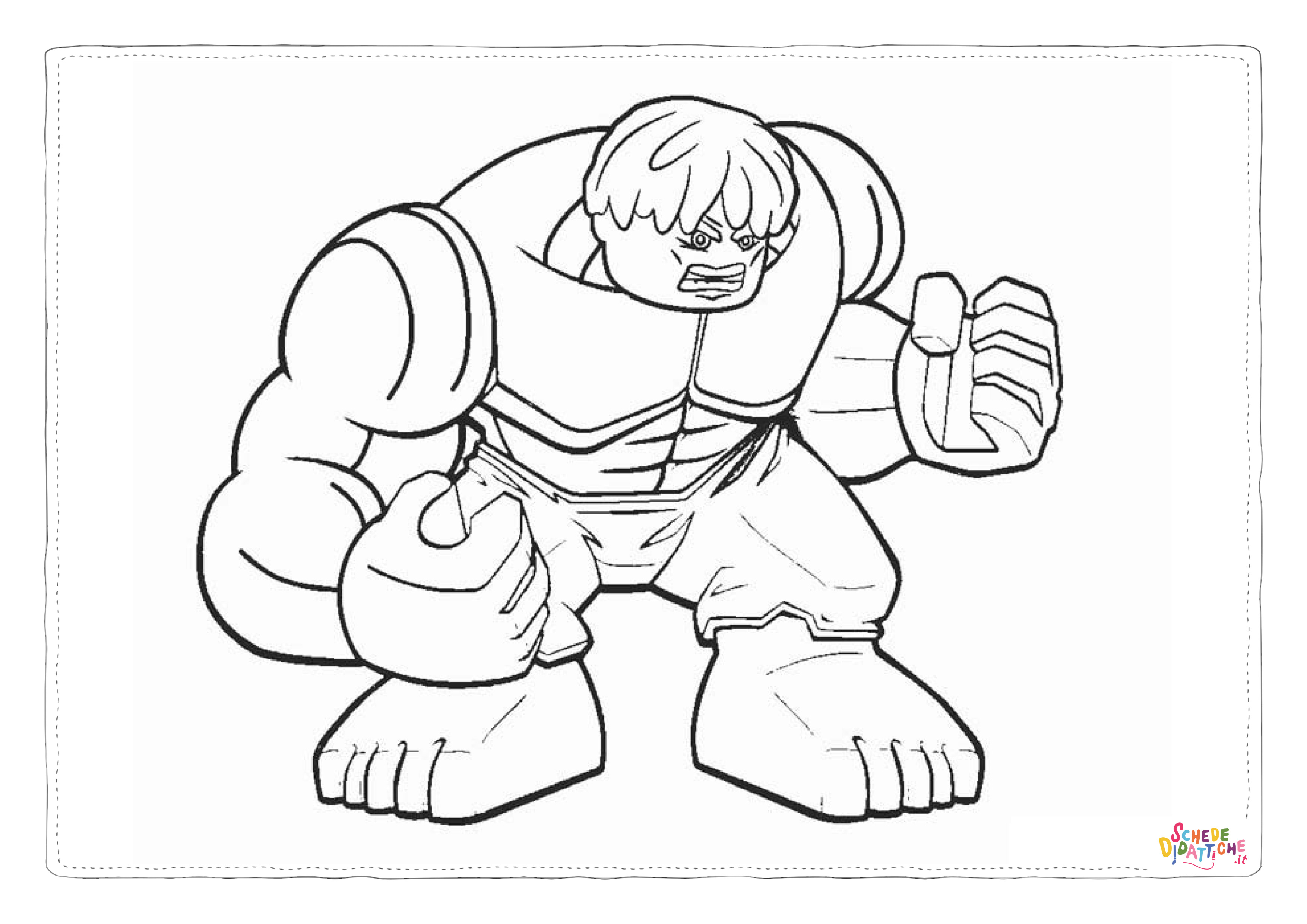 Disegno "Disegno di Hulk da stampare e colorare 127" Disegno di Hulk da stampare e colorare 127