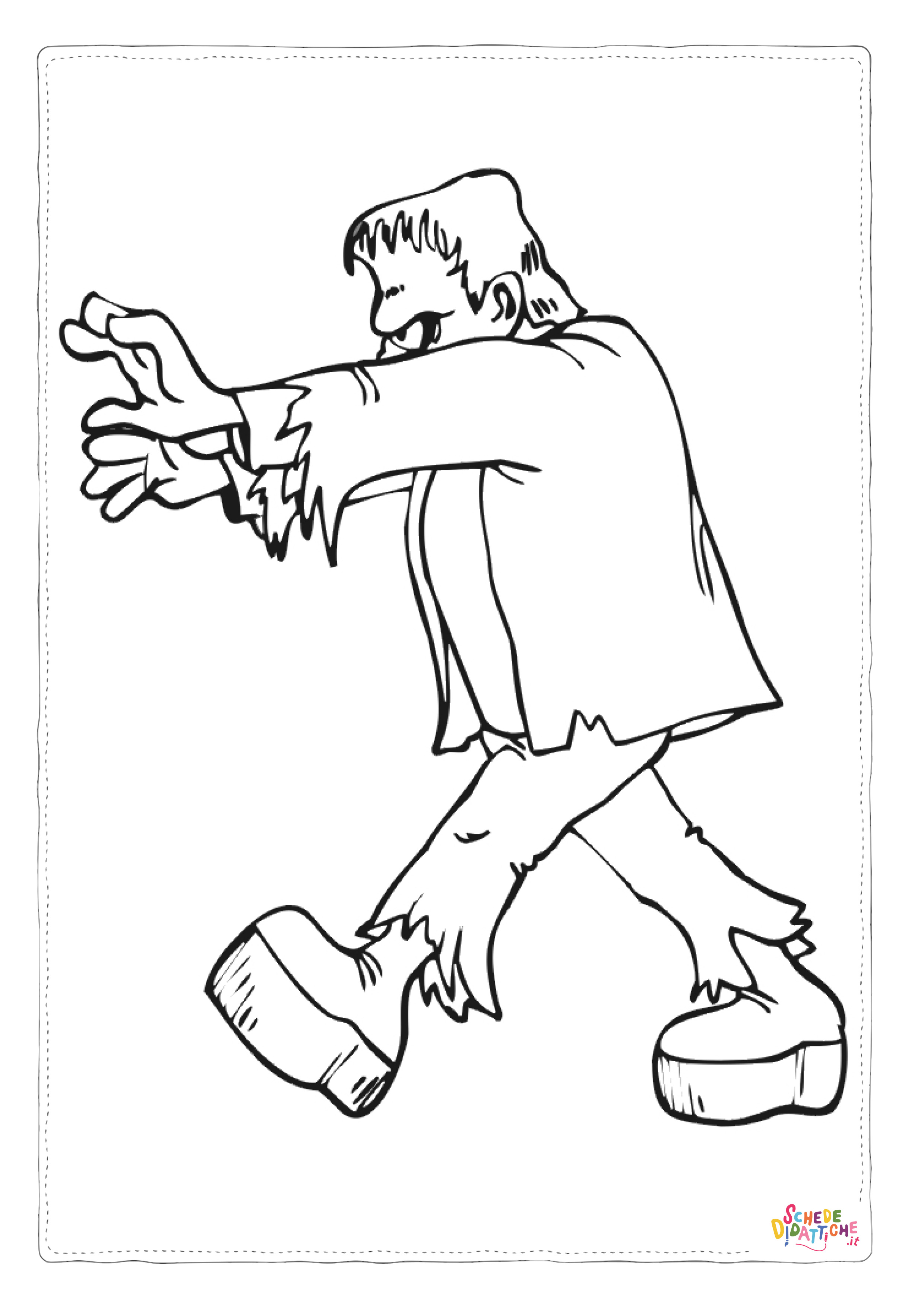 Disegno "Disegno di Frankenstein da stampare e colorare 8" Disegno di Frankenstein da stampare e colorare 8