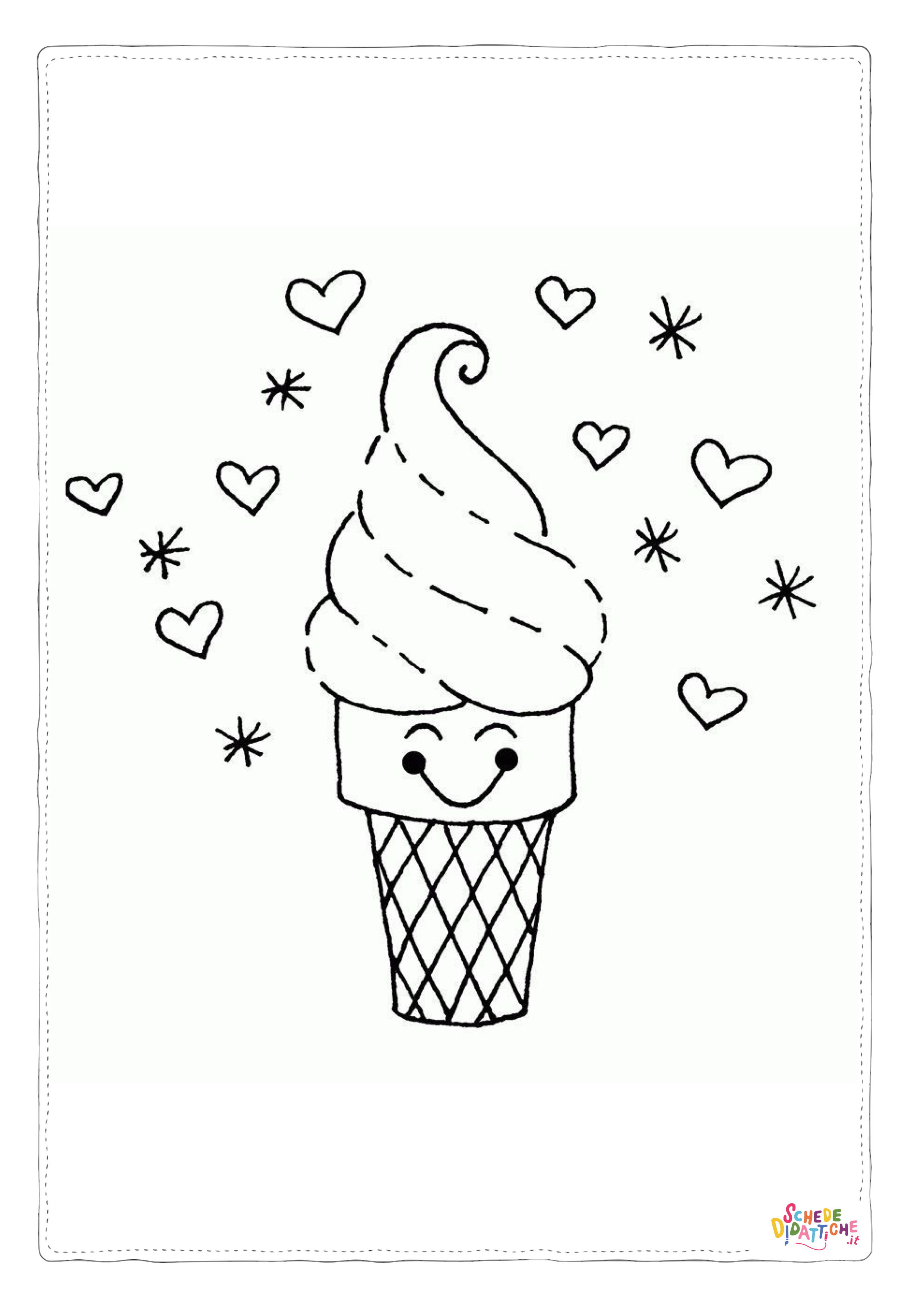 Disegno "Disegno di dolce da stampare e colorare 88" Disegno di dolce da stampare e colorare 88
