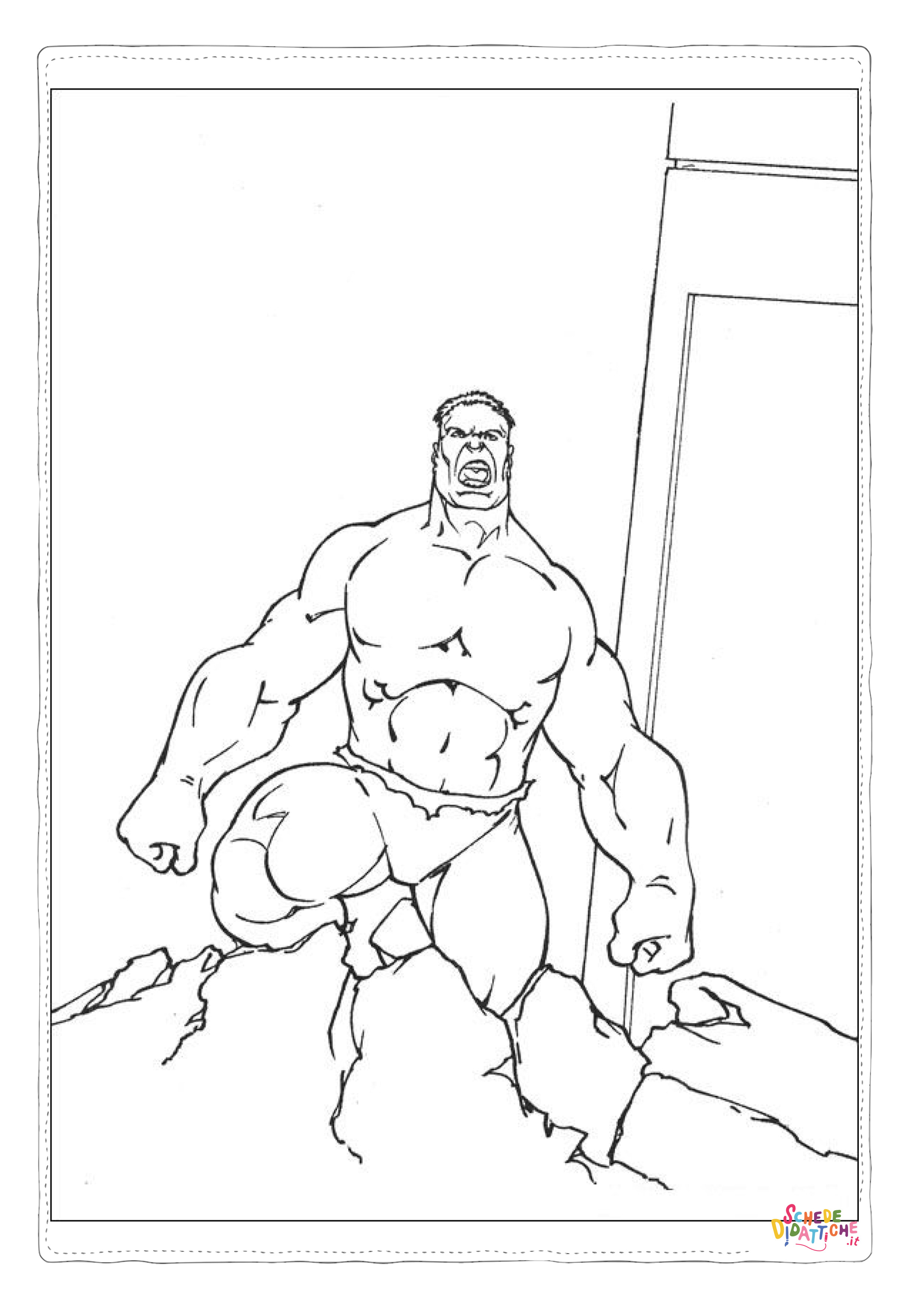Disegno "Disegno di Hulk da stampare e colorare 46" Disegno di Hulk da stampare e colorare 46