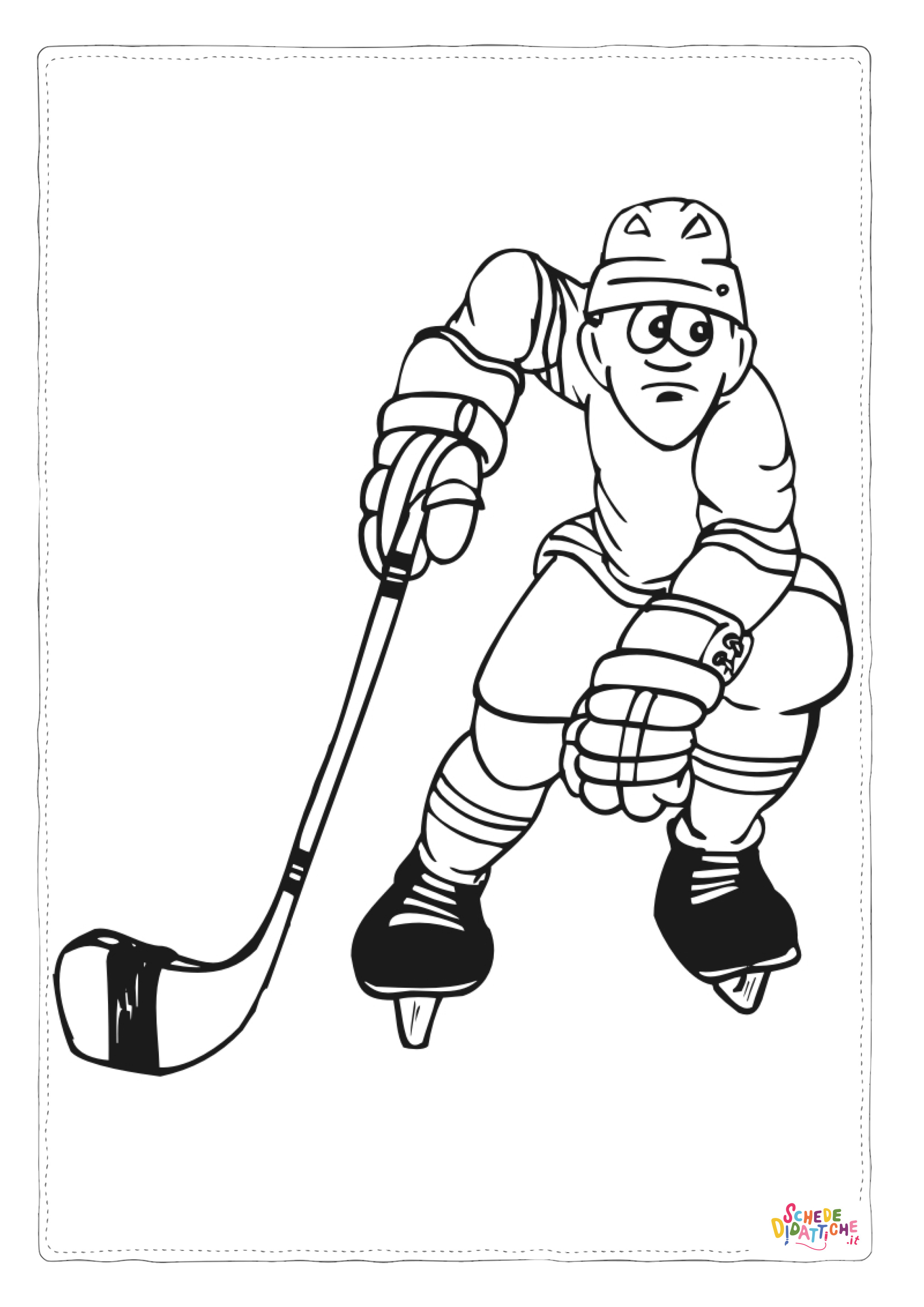 Disegno di hockey da stampare e colorare 38