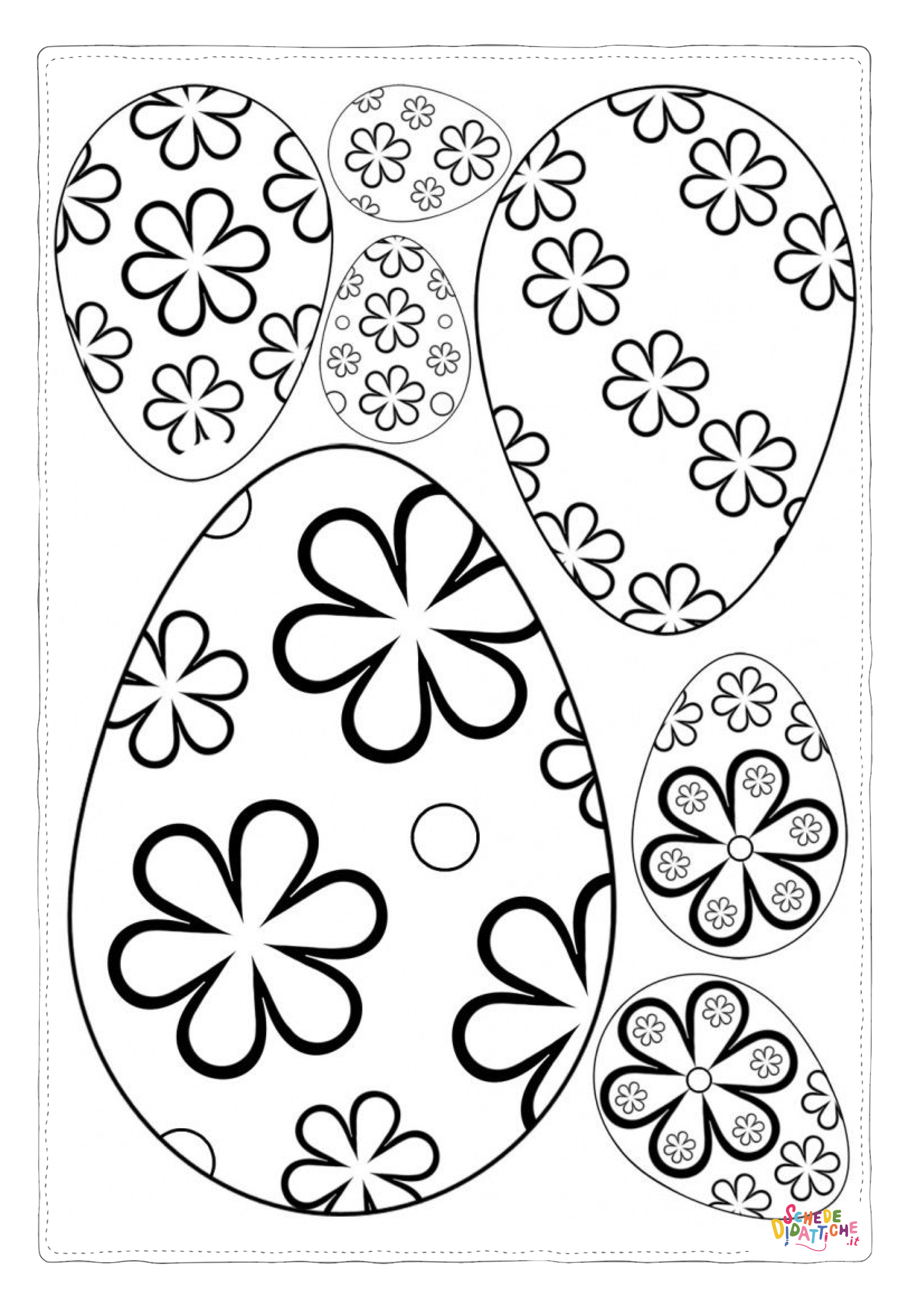 Disegno "Disegno di uovo di Pasqua da stampare e colorare 157" Disegno di uovo di Pasqua da stampare e colorare 157