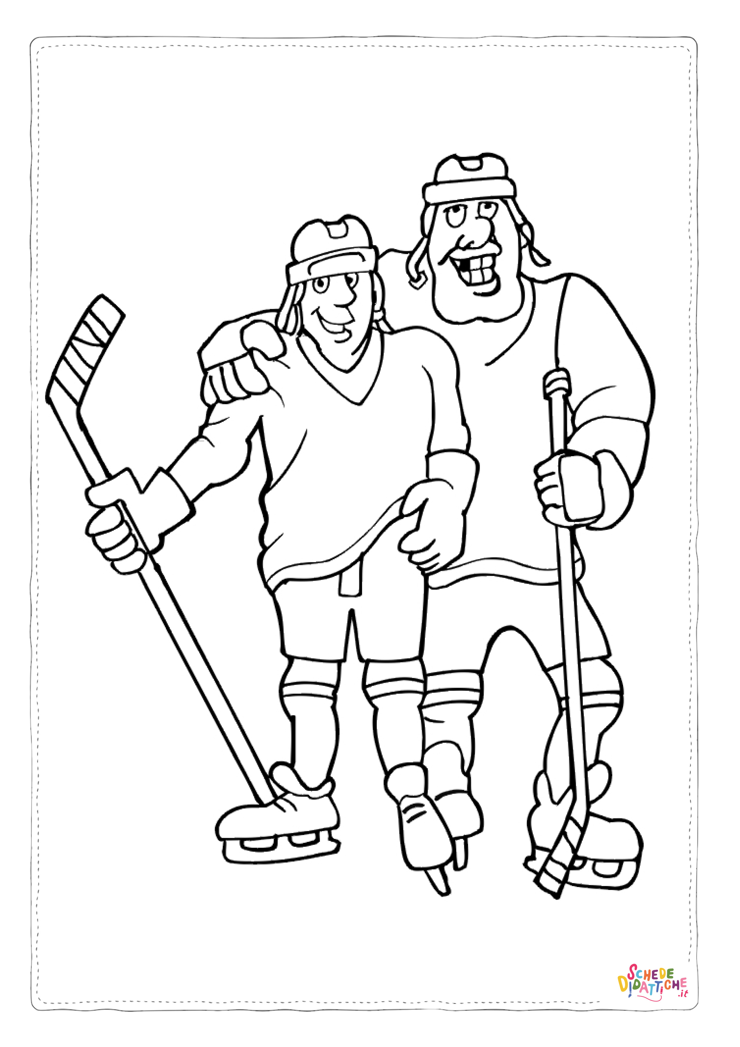 Disegno di hockey da stampare e colorare 36
