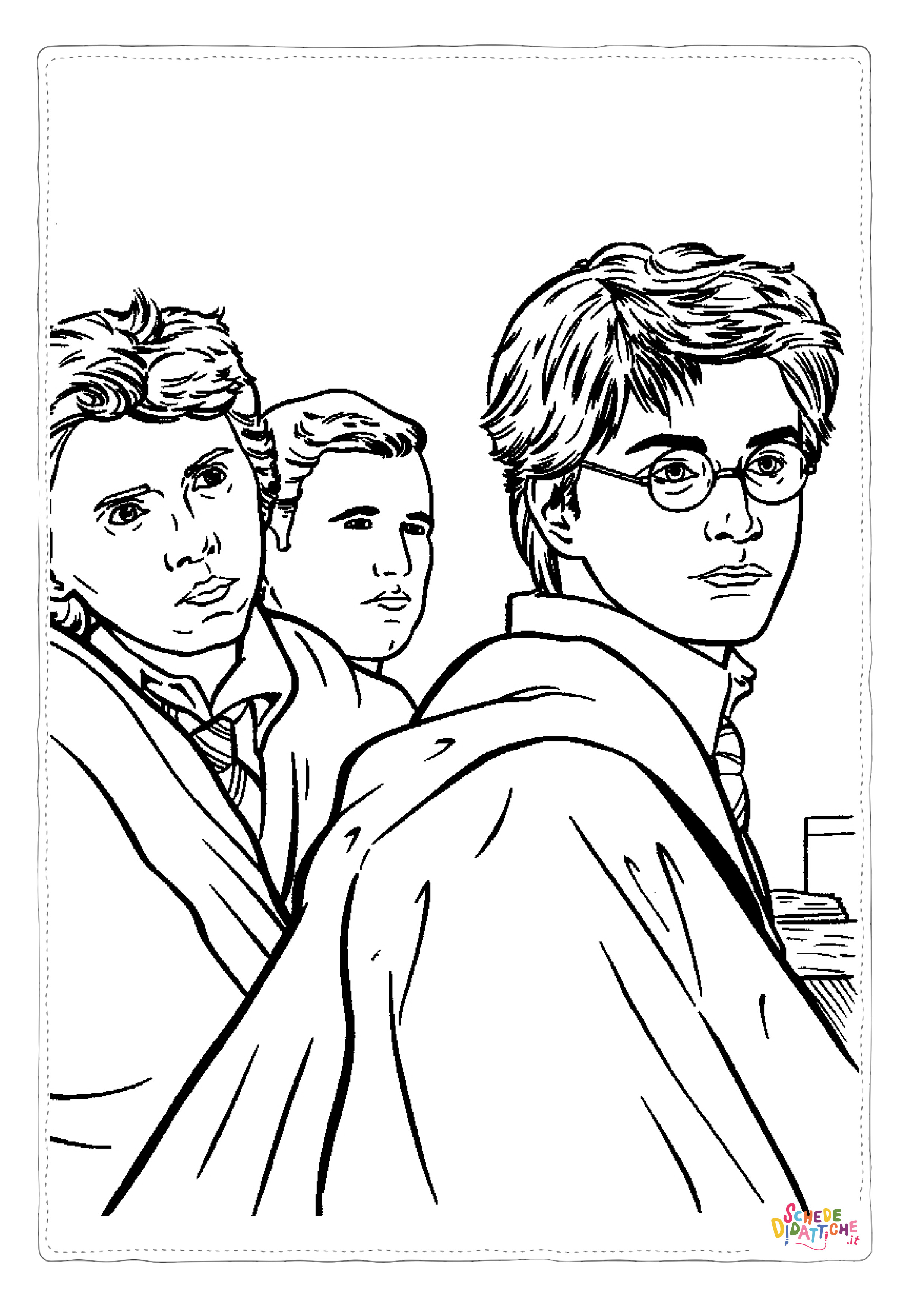 Disegno "Disegno di Harry Potter da stampare e colorare 121" Disegno di Harry Potter da stampare e colorare 121